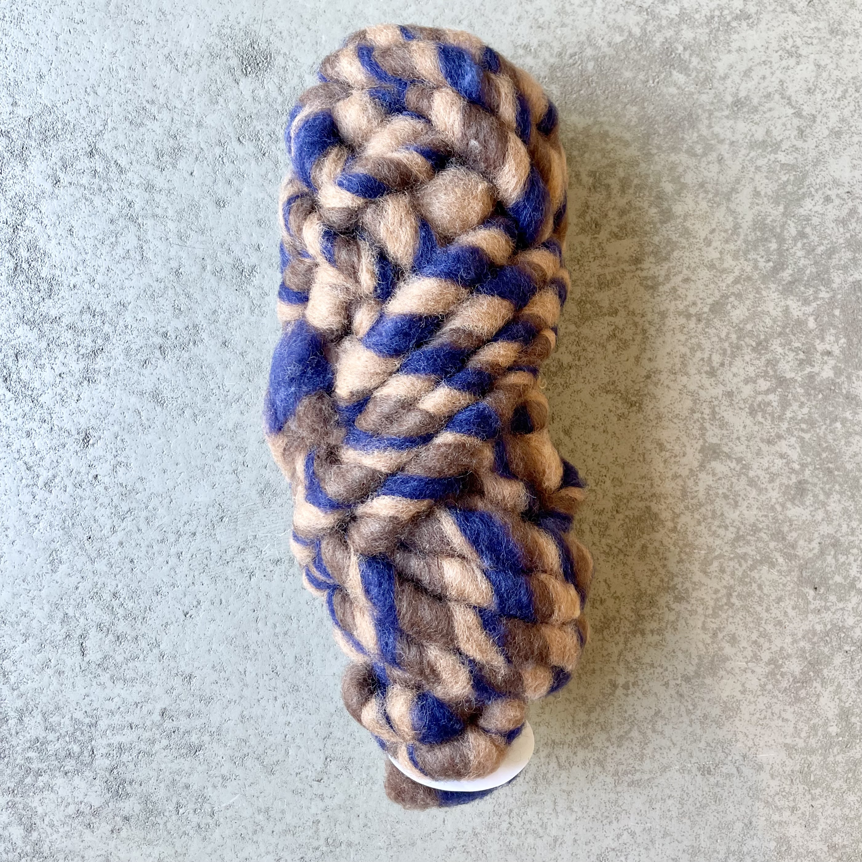 Wolllunte"Twist"3fbg.L15m,br-br-blau