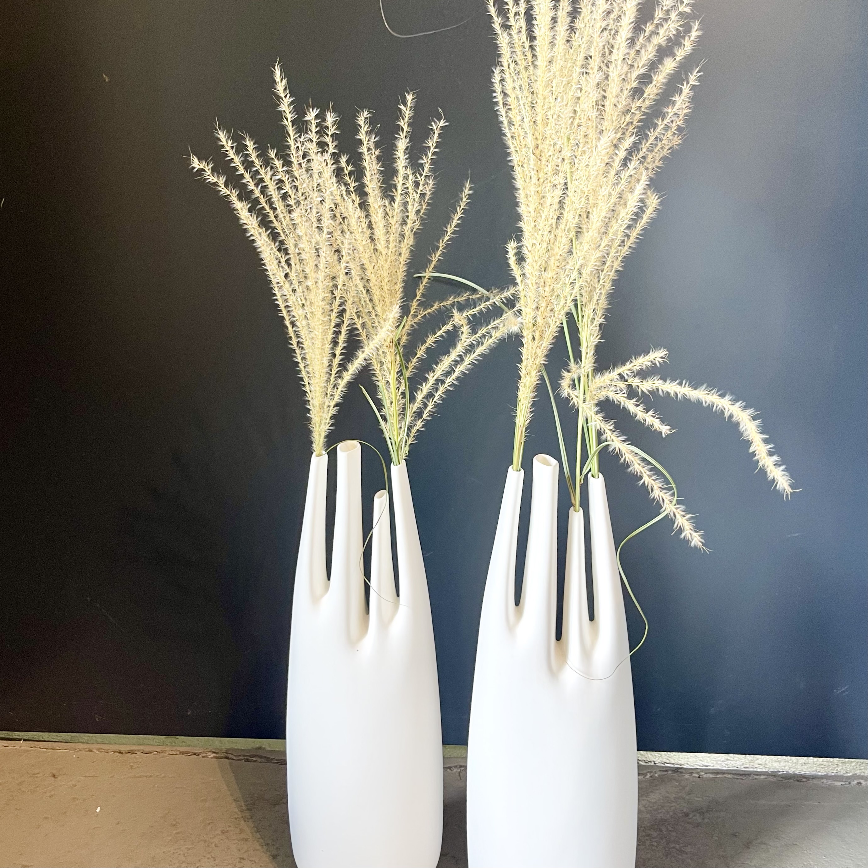 Design-Vase "RHIZOM" 4er alto weiß L12cm