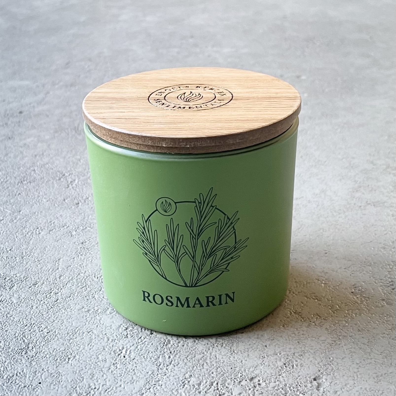 Sentimentals Küchenkräuter Duftkerze im Glas "Rosmarin" D9cm