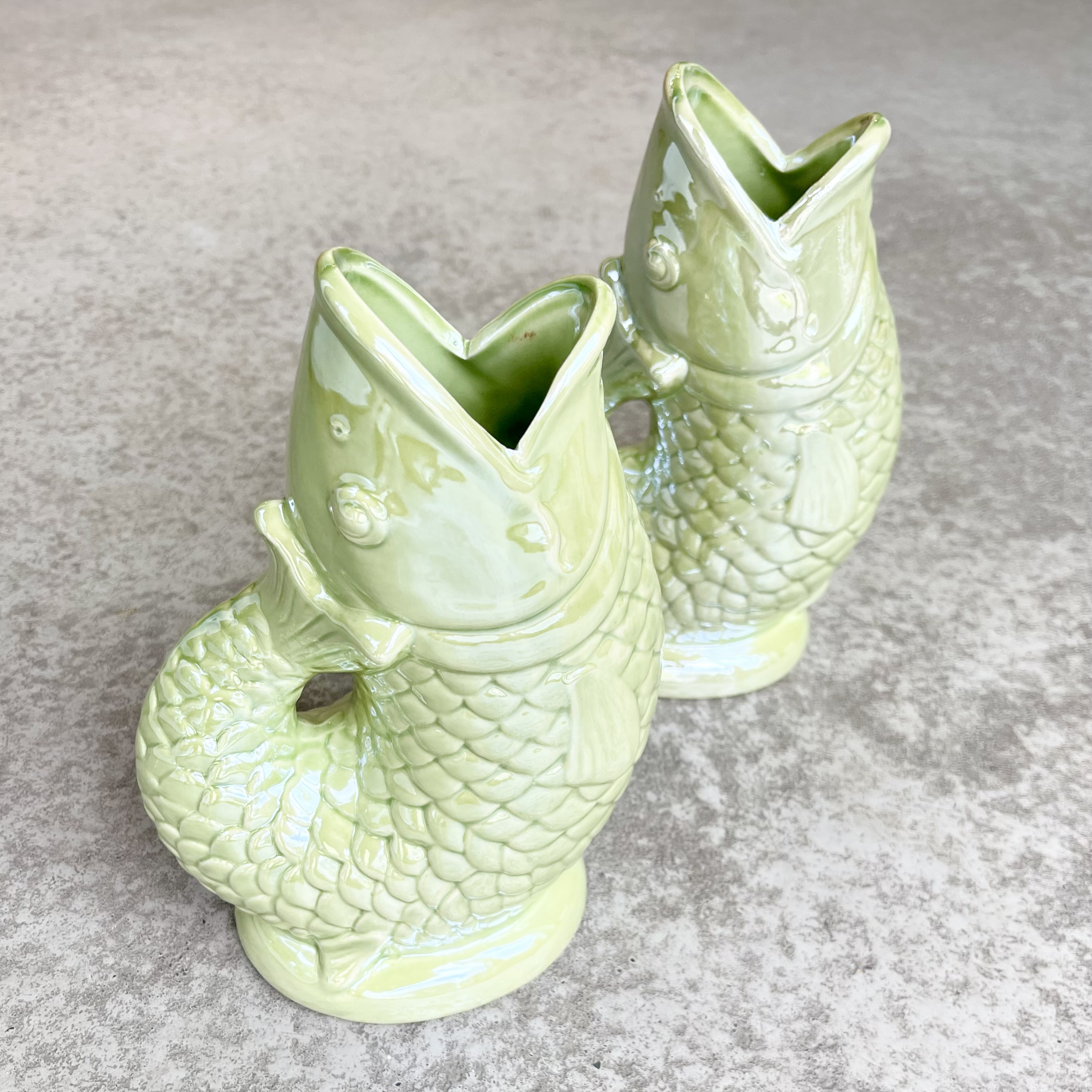 Ker.Fisch Vase"Mirinda",D8,5H20cm, grün