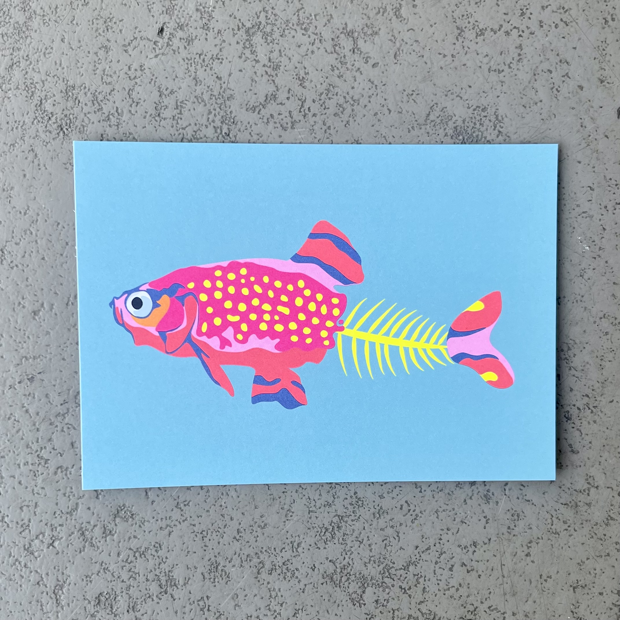 Postkarte luminous Fisch 10x15cm