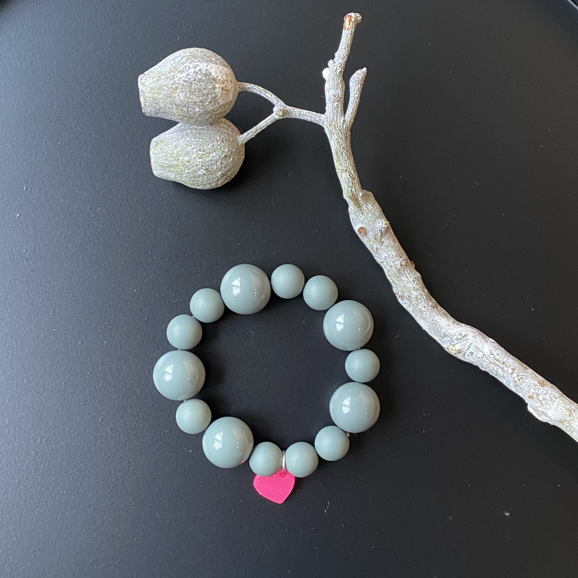 Lucky Bracelet, grau/grün