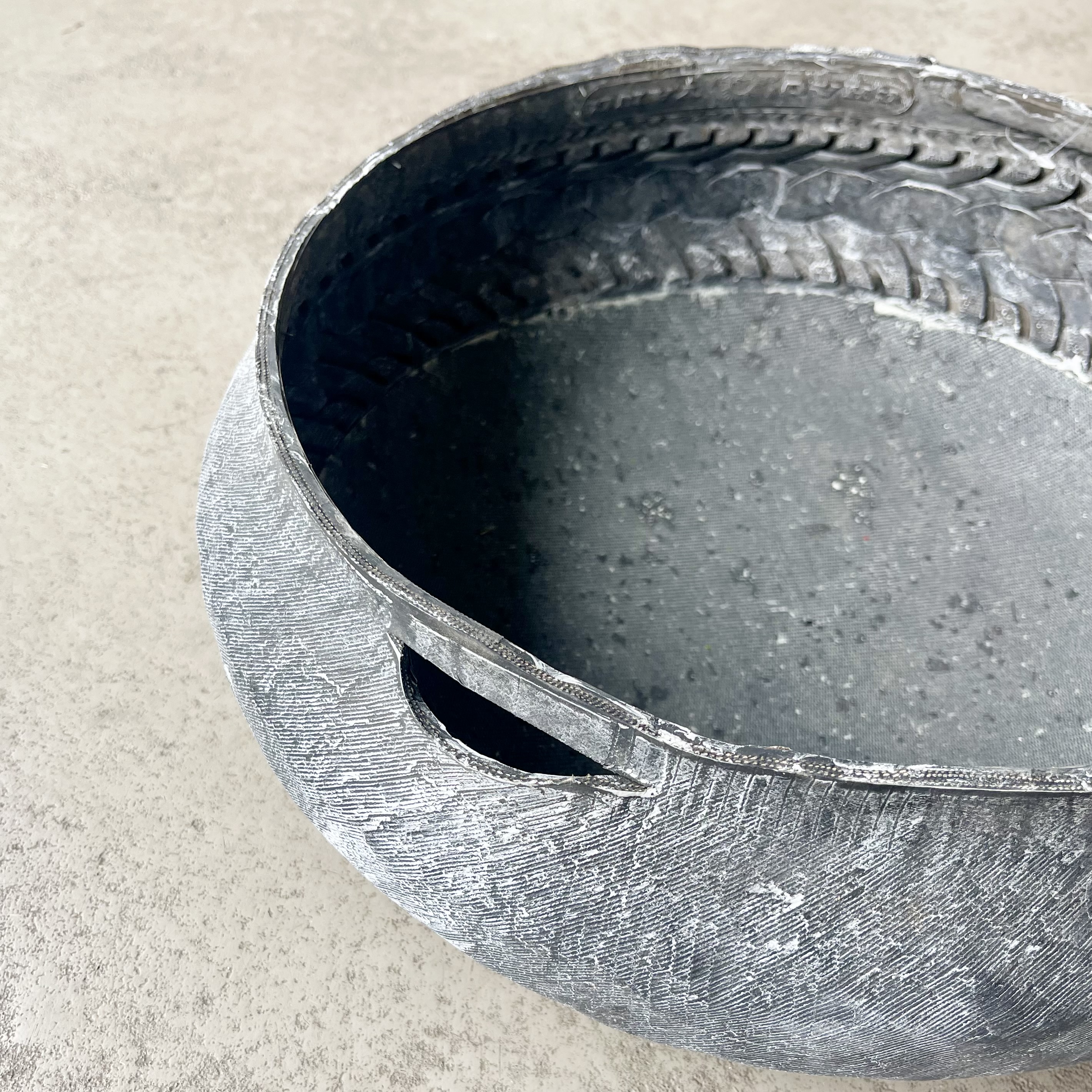 Kst.Schale"Silo"m.H.D38,5H19cm,anthrazit