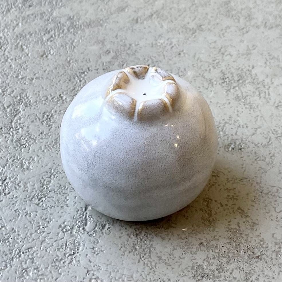 Keramik-Mohnkapsel "Mohna" D5cm, grau