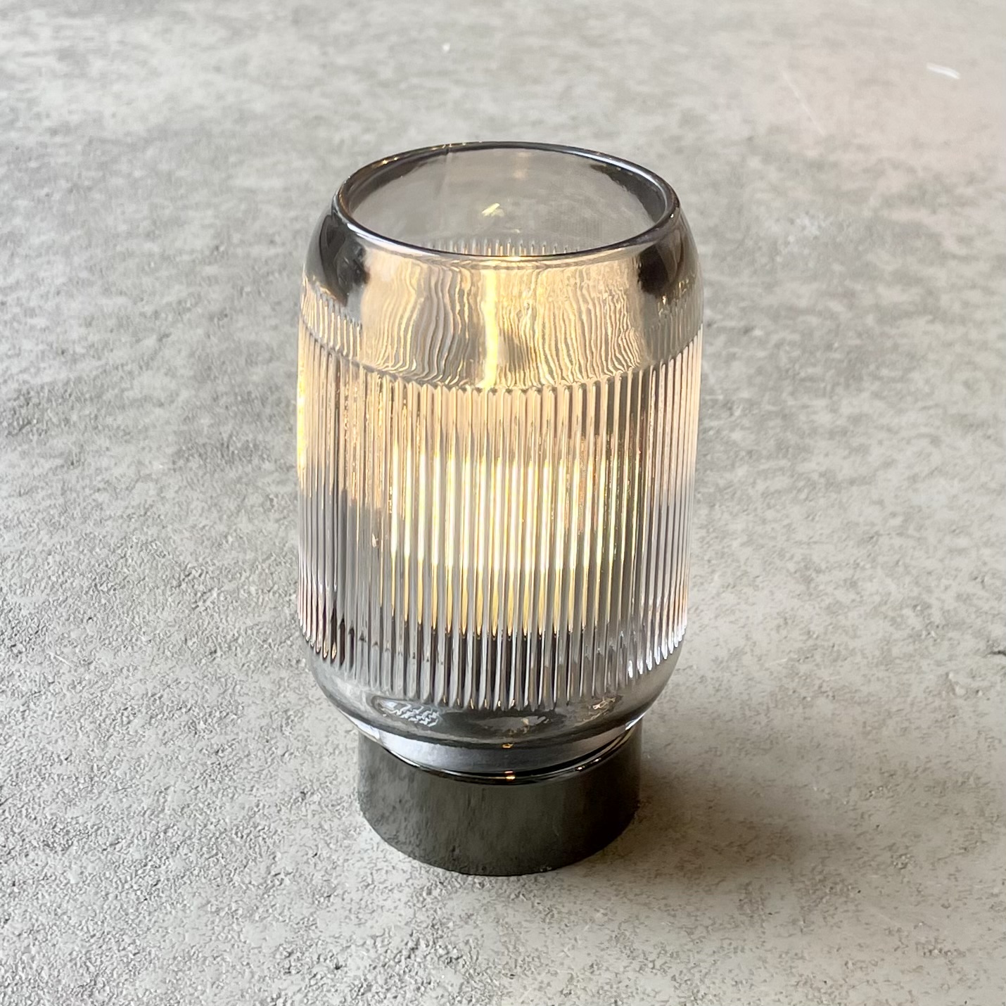 LED-Lampe "Pamina" D9cm, H15cm, grau