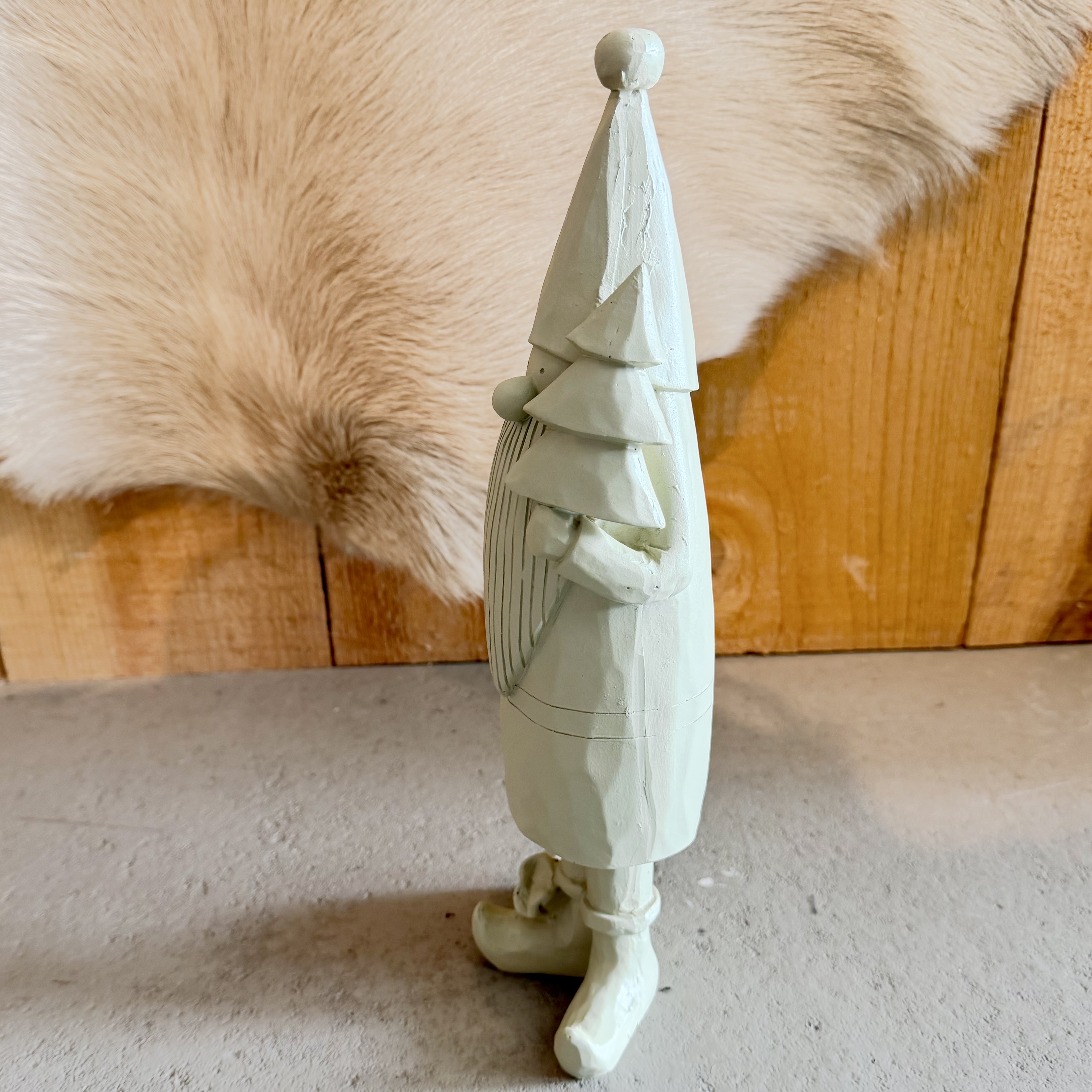 Poly Santa "Gino" Tanne, H32cm, grün