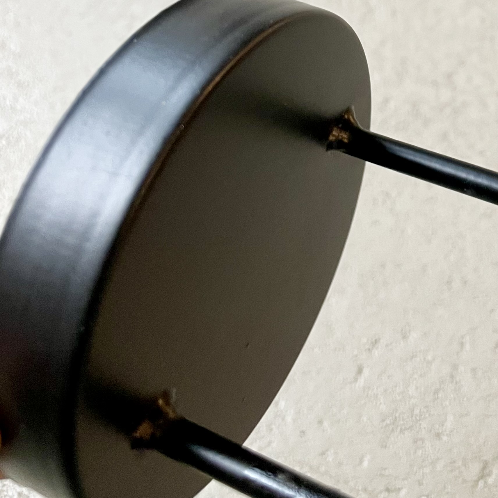 Metall-Kerzen-Halter/Stecker für Stumpenkerzen D8,4cm, schwarz