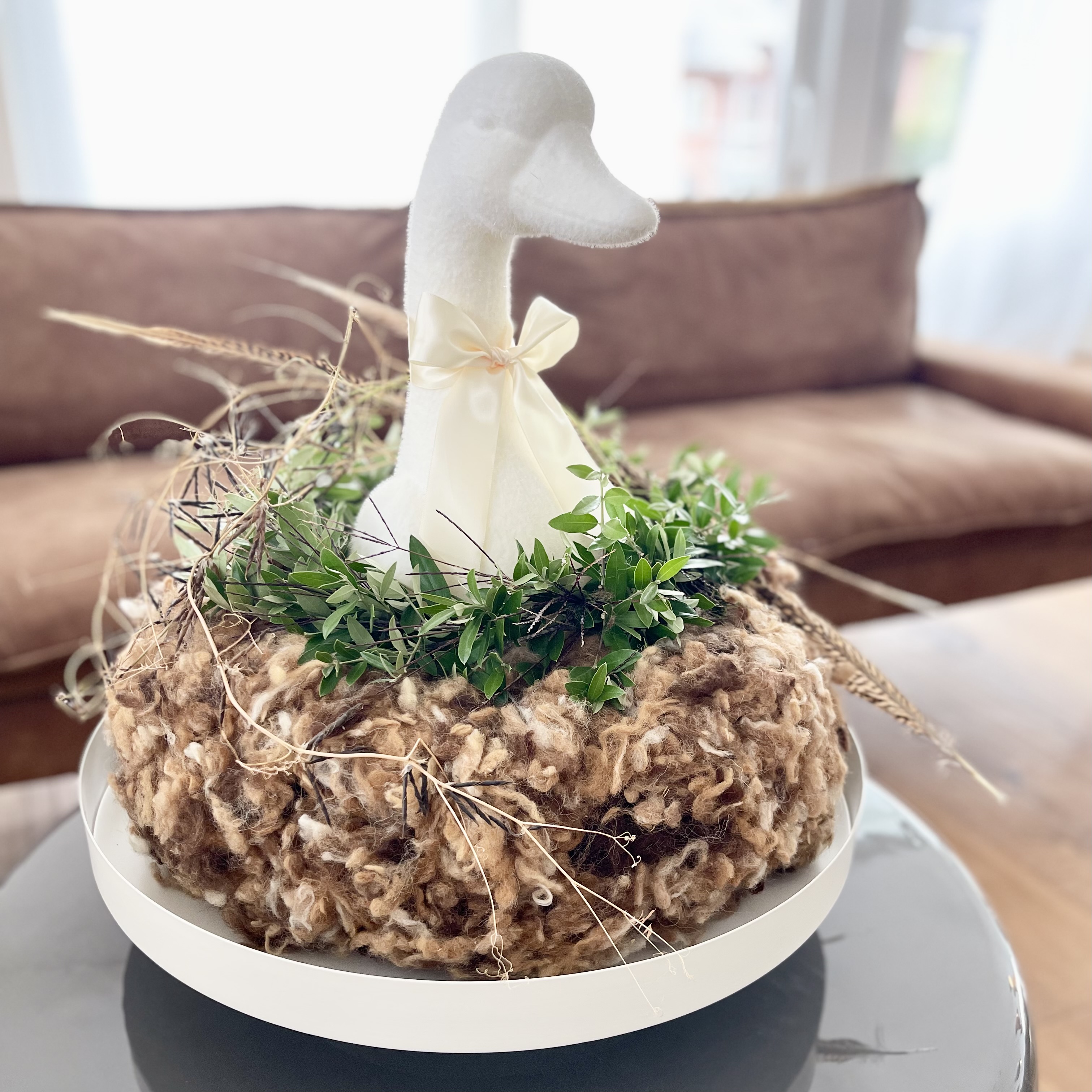 Alpaka Kranz mit Olive