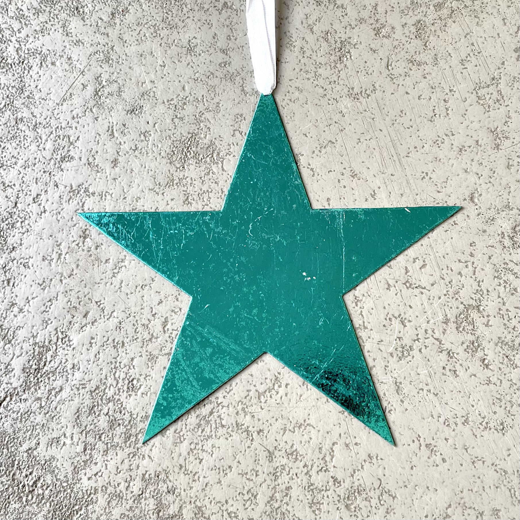 Metall-Stern "Novel" zum Hängen D14,5cm, türkis