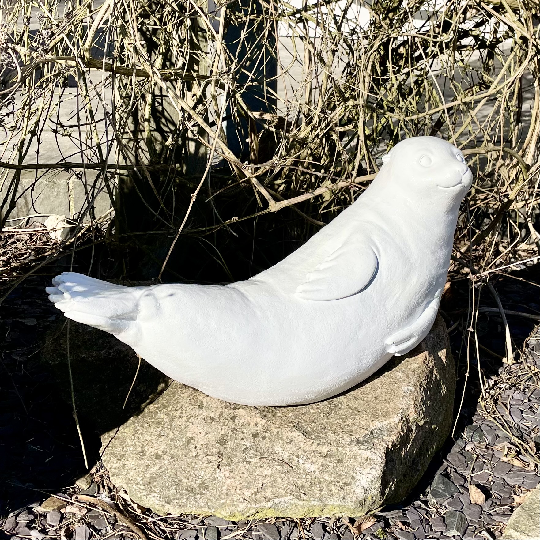 Poly-Robbe "Divan" liegend L63cm, H30cm, weiß