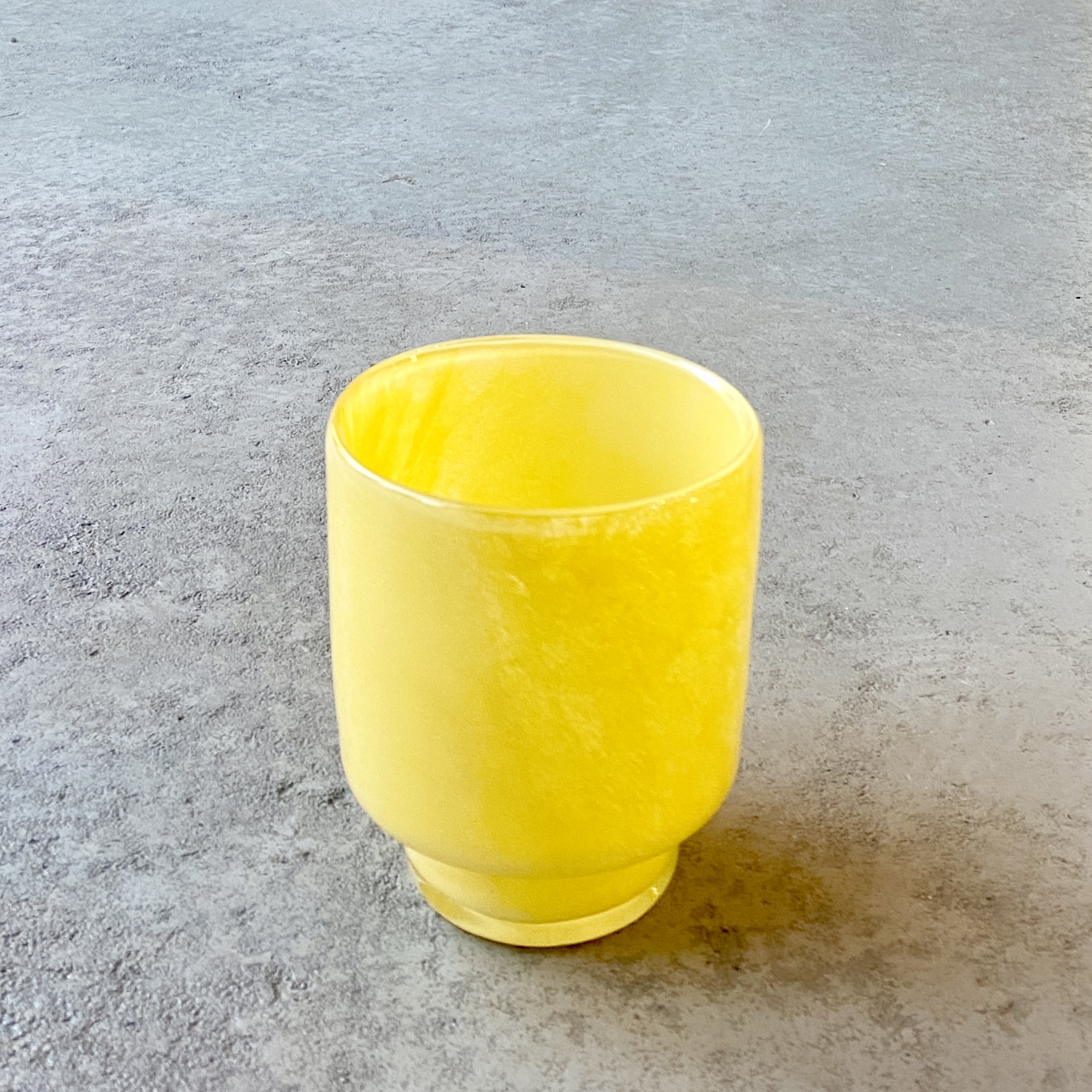 Glas Windlicht/ Vase "Midas" H12cm, gelb