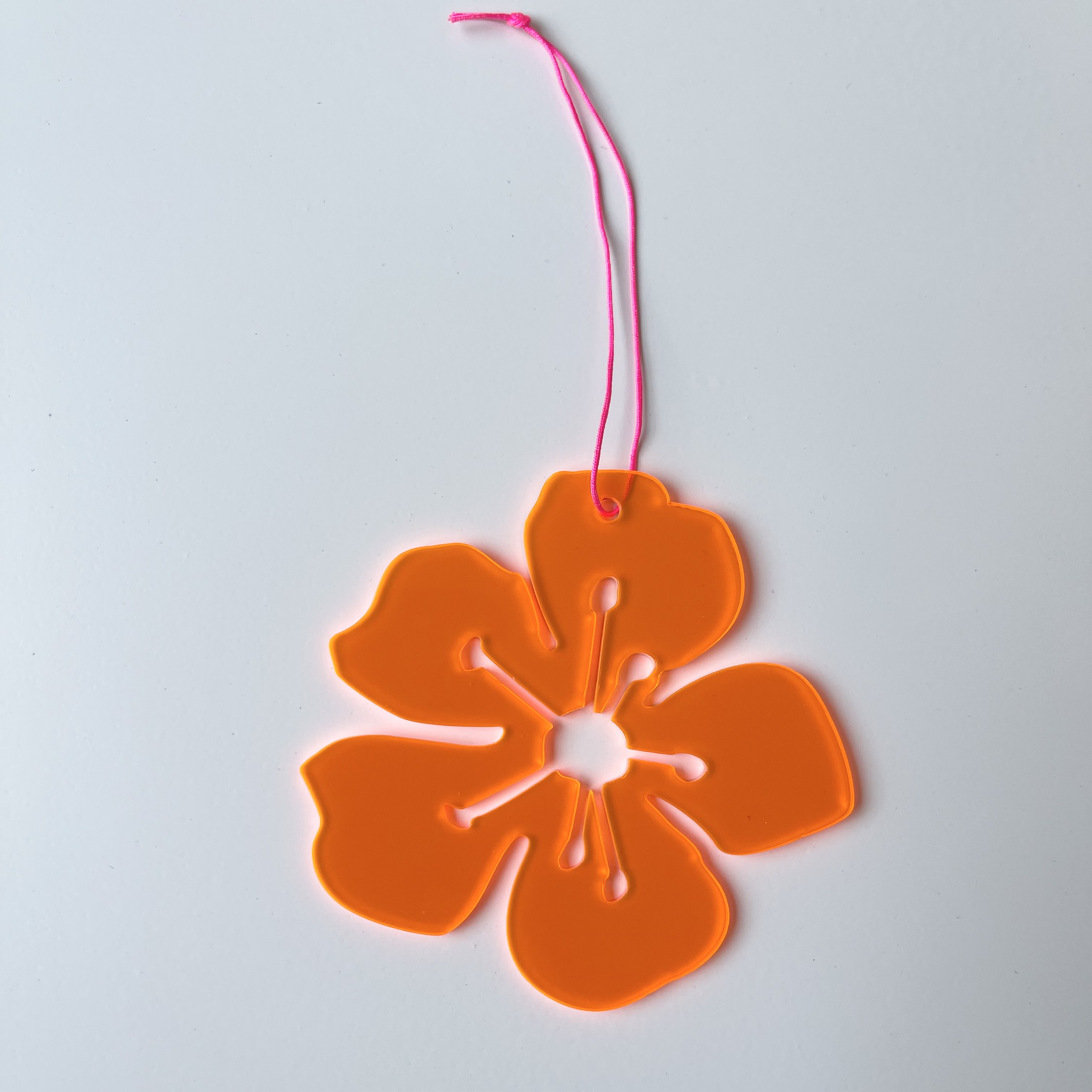 Hänger Orchidee Hawaii 9cm Neon Orange