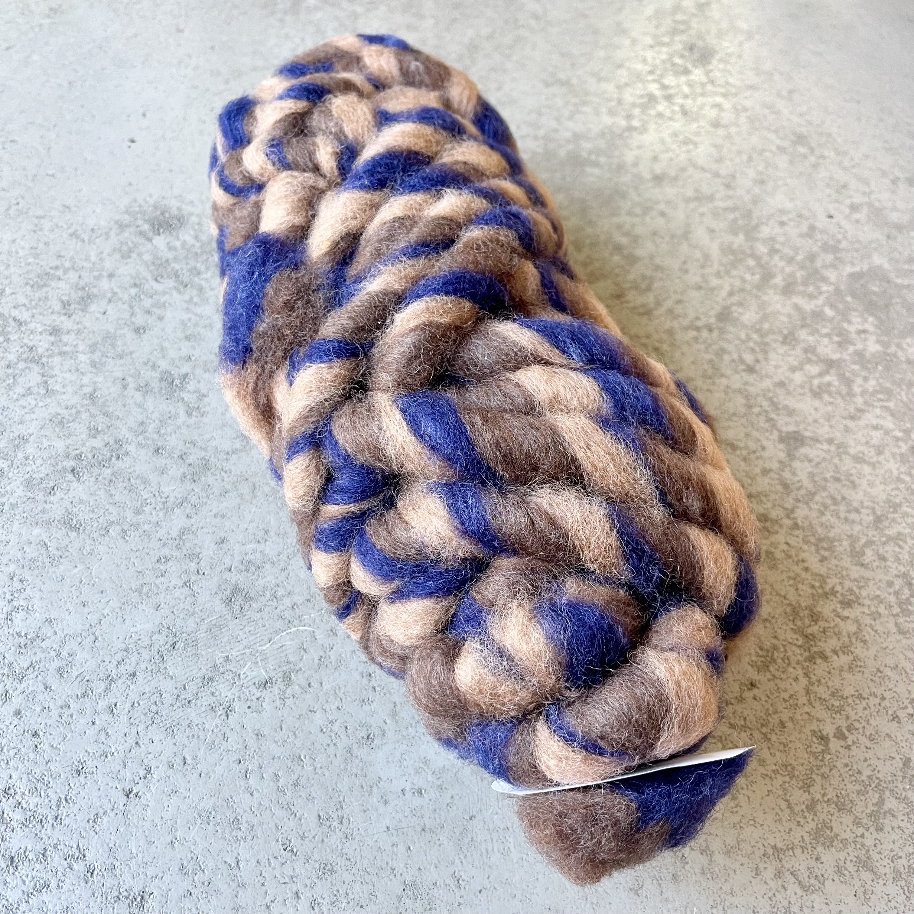 Wolllunte"Twist"3fbg.L15m,br-br-blau