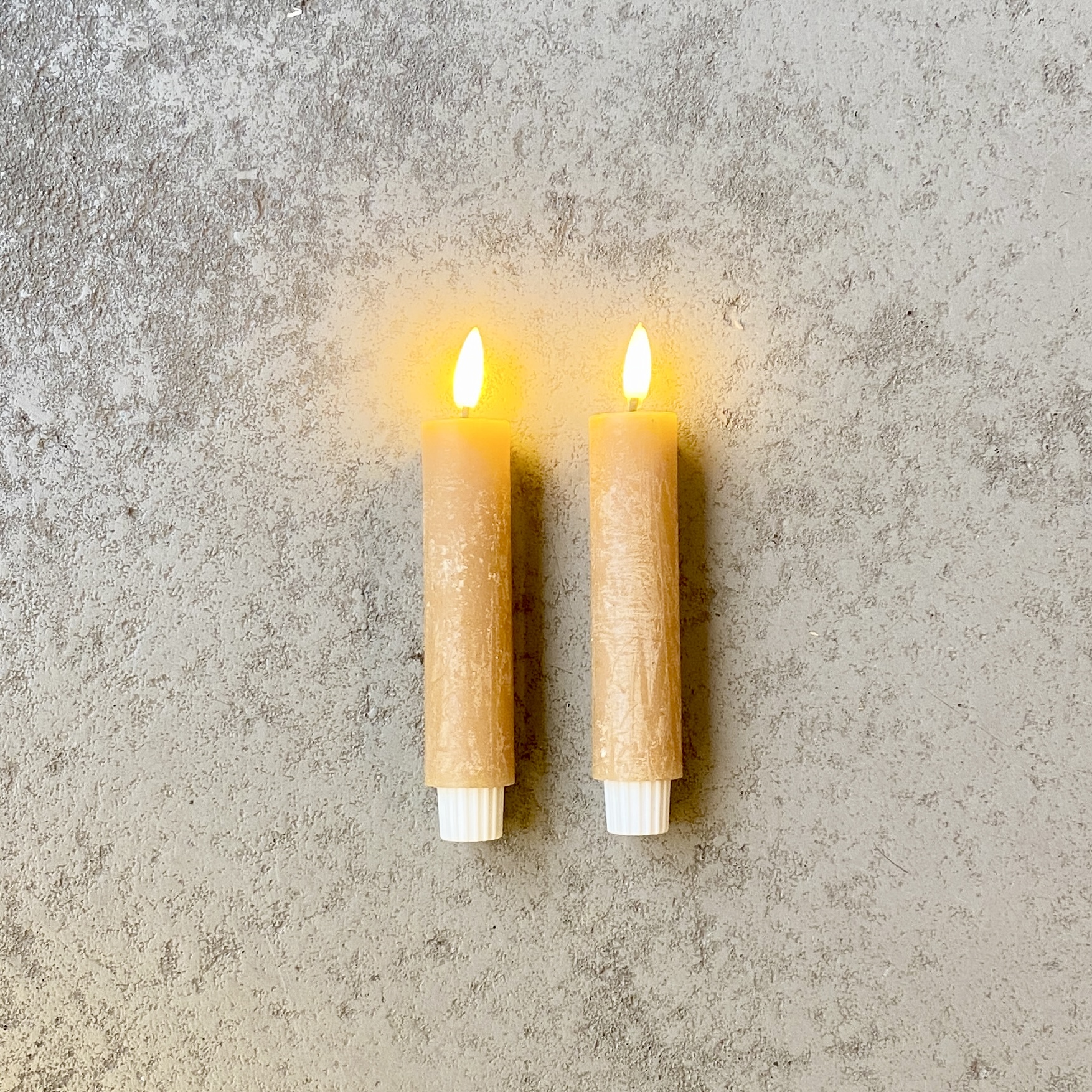 LED-Stabkerze 2er-Set, H16.5cm, honig