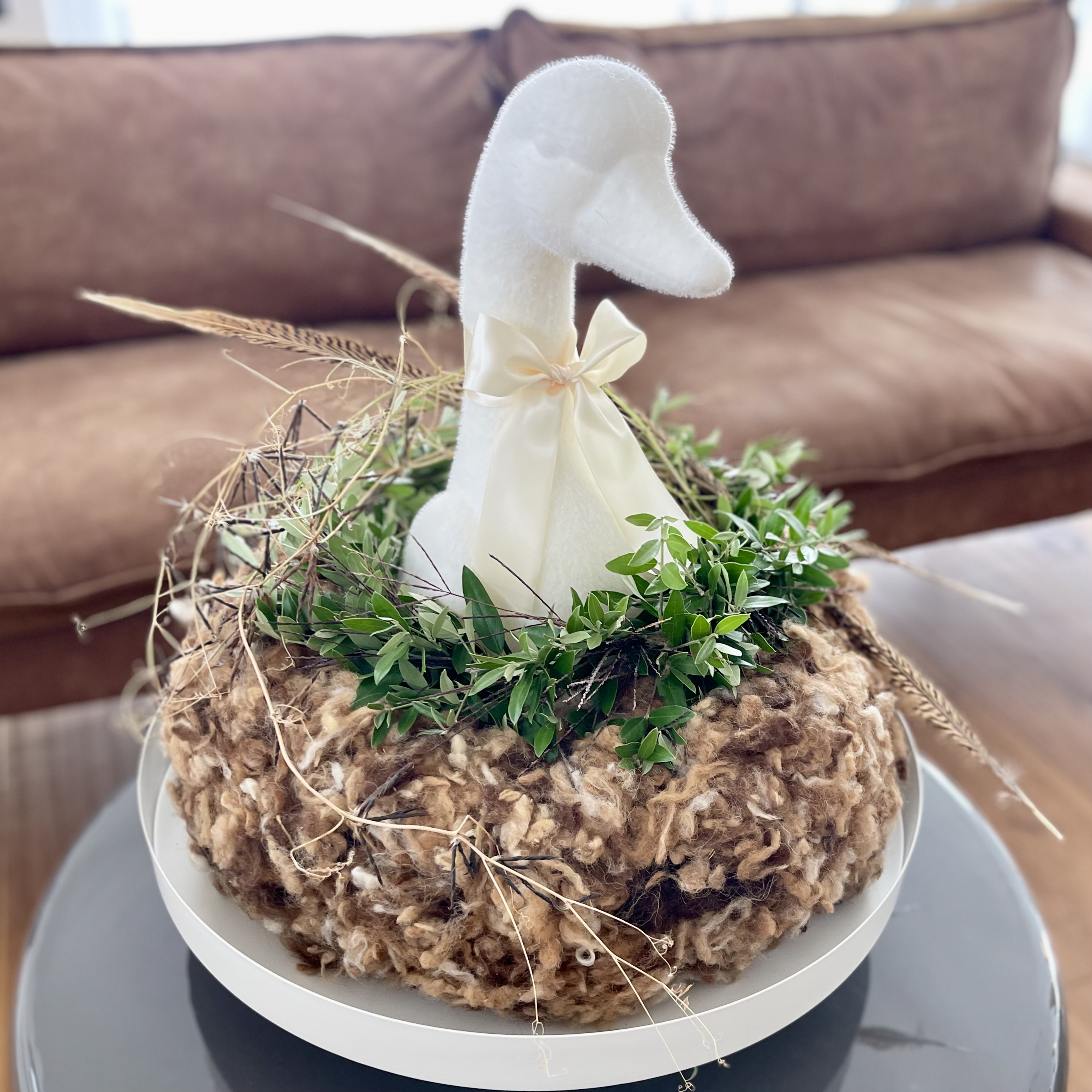 Alpaka Kranz mit Olive