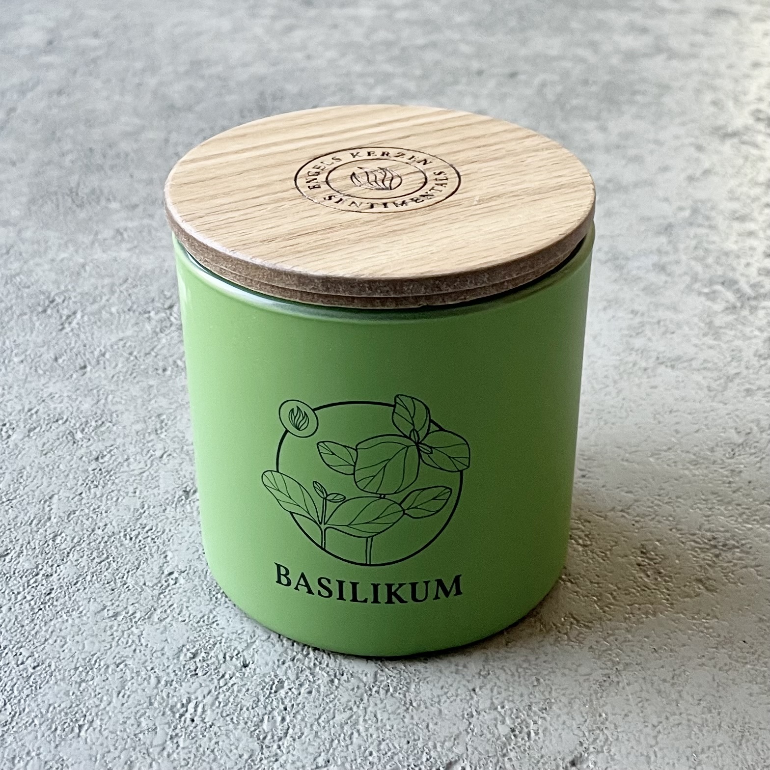 Sentimentals Küchenkräuter Duftkerze im Glas "Basilikum" D9cm