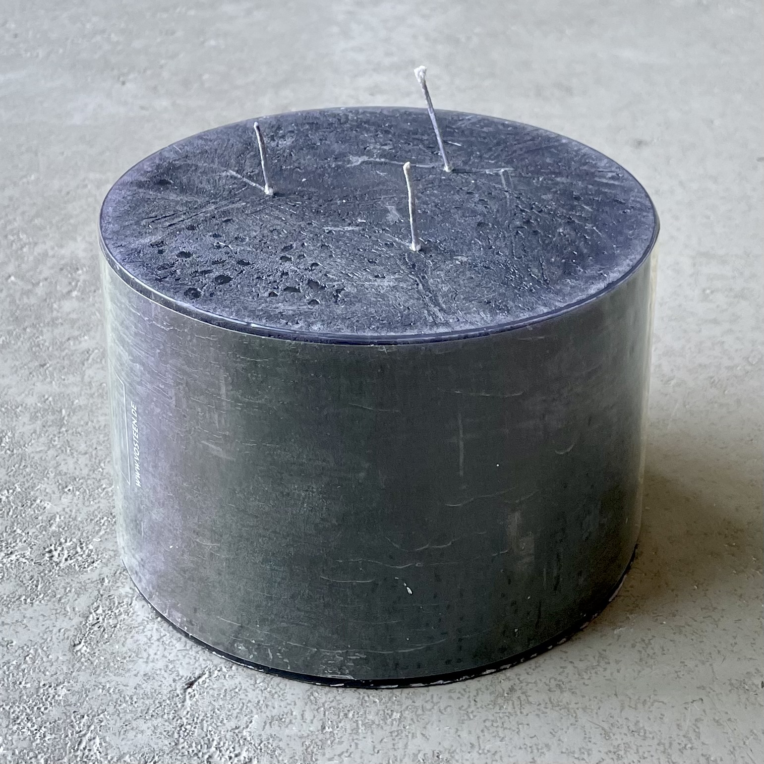 Dreidochtkerze Wax Country schwarz