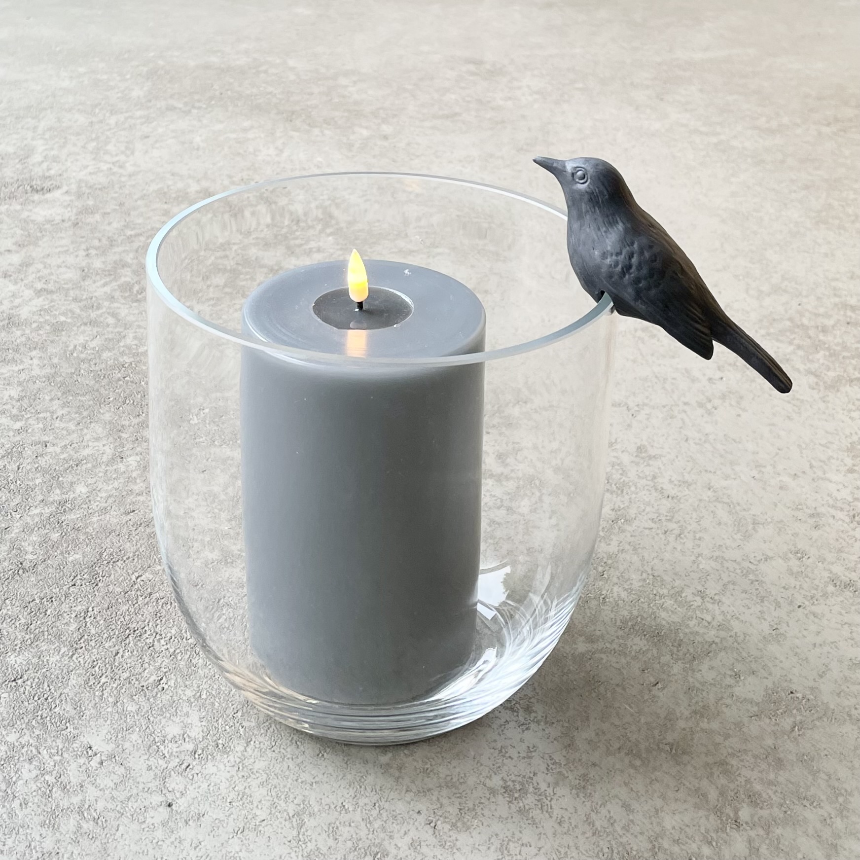 AMSEL Vogel Deko-Objekt H10cm, schwarz