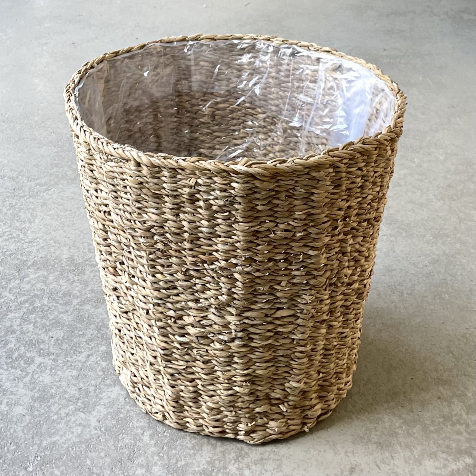 Seegras-Korb mit Folie D38cm, natur