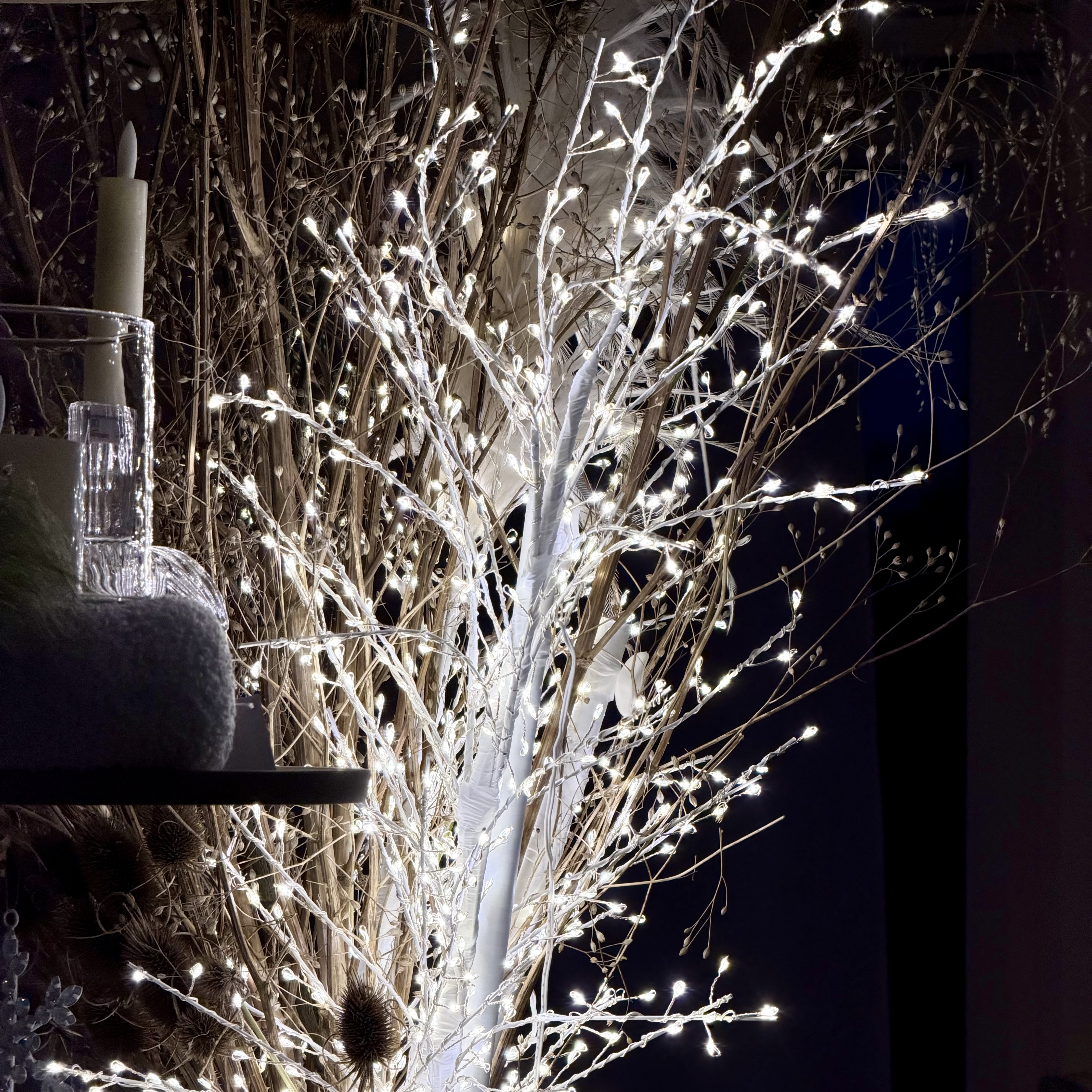 LED Baum "Aimee",H150cm,8hTi,A.weiß