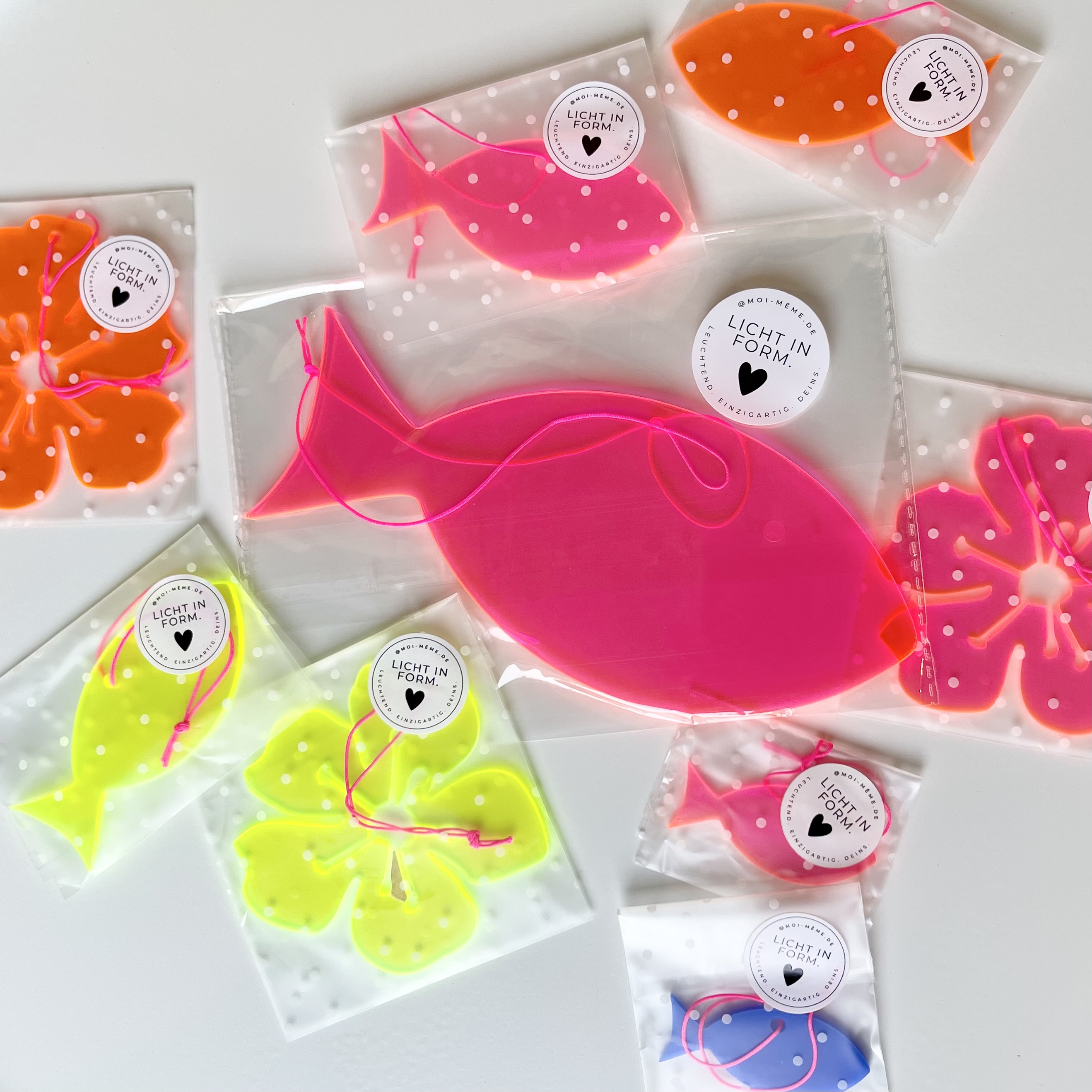 Hänger Fisch 20cm Neon Pink