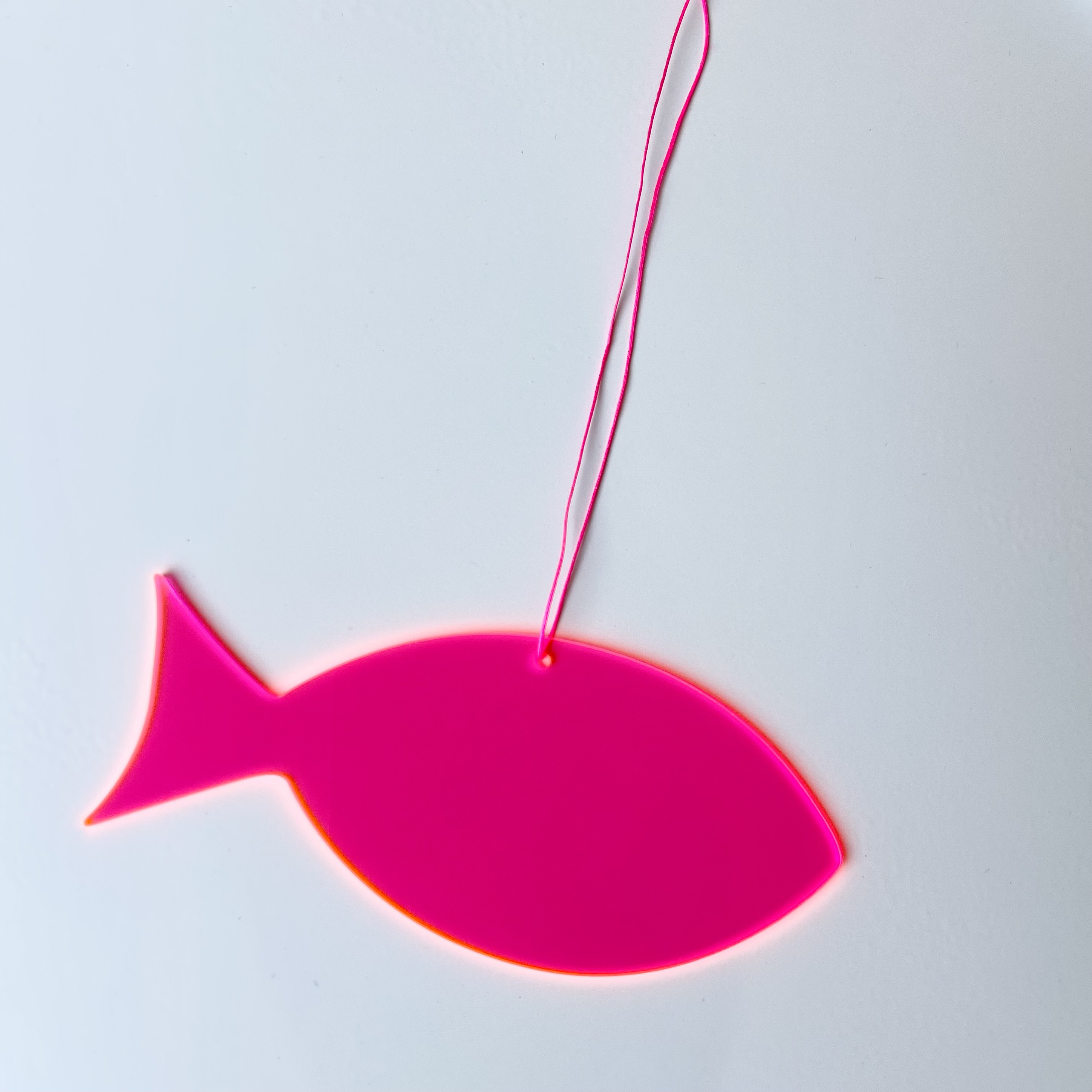 Hänger Fisch 20cm Neon Pink