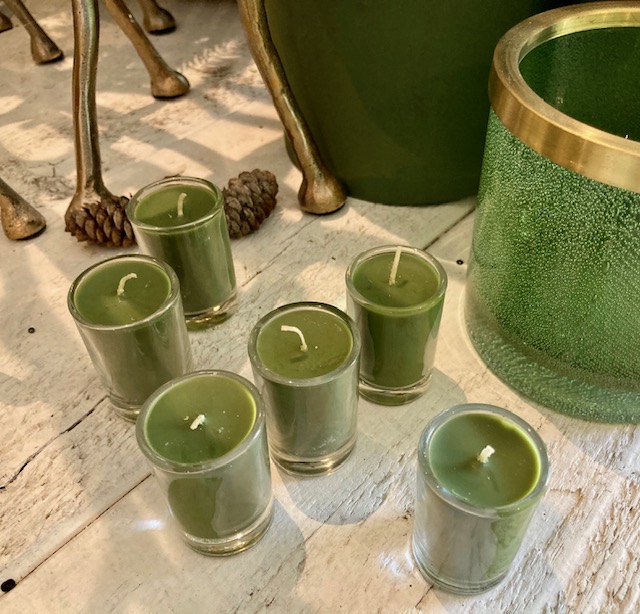 Kerzen im Glas Set 6 Taupe