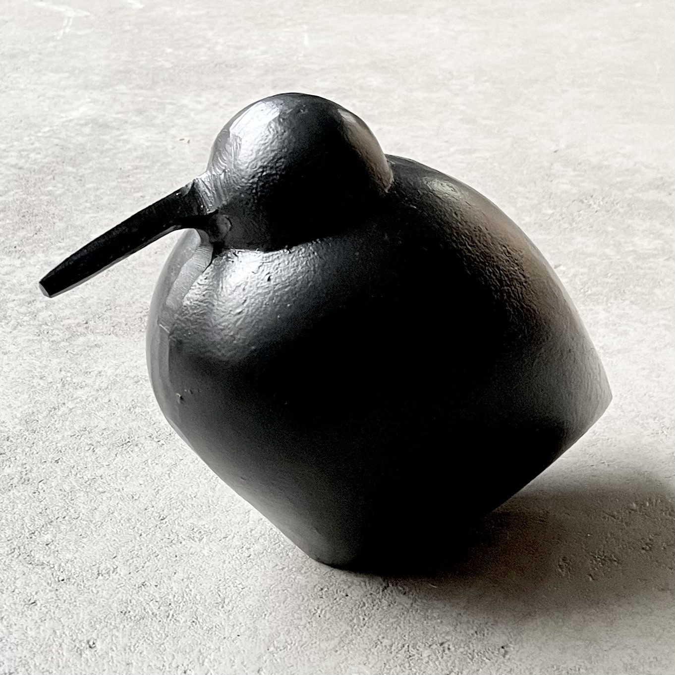 Metall-Vogel "Mino" bauchig H21cm, schwarz