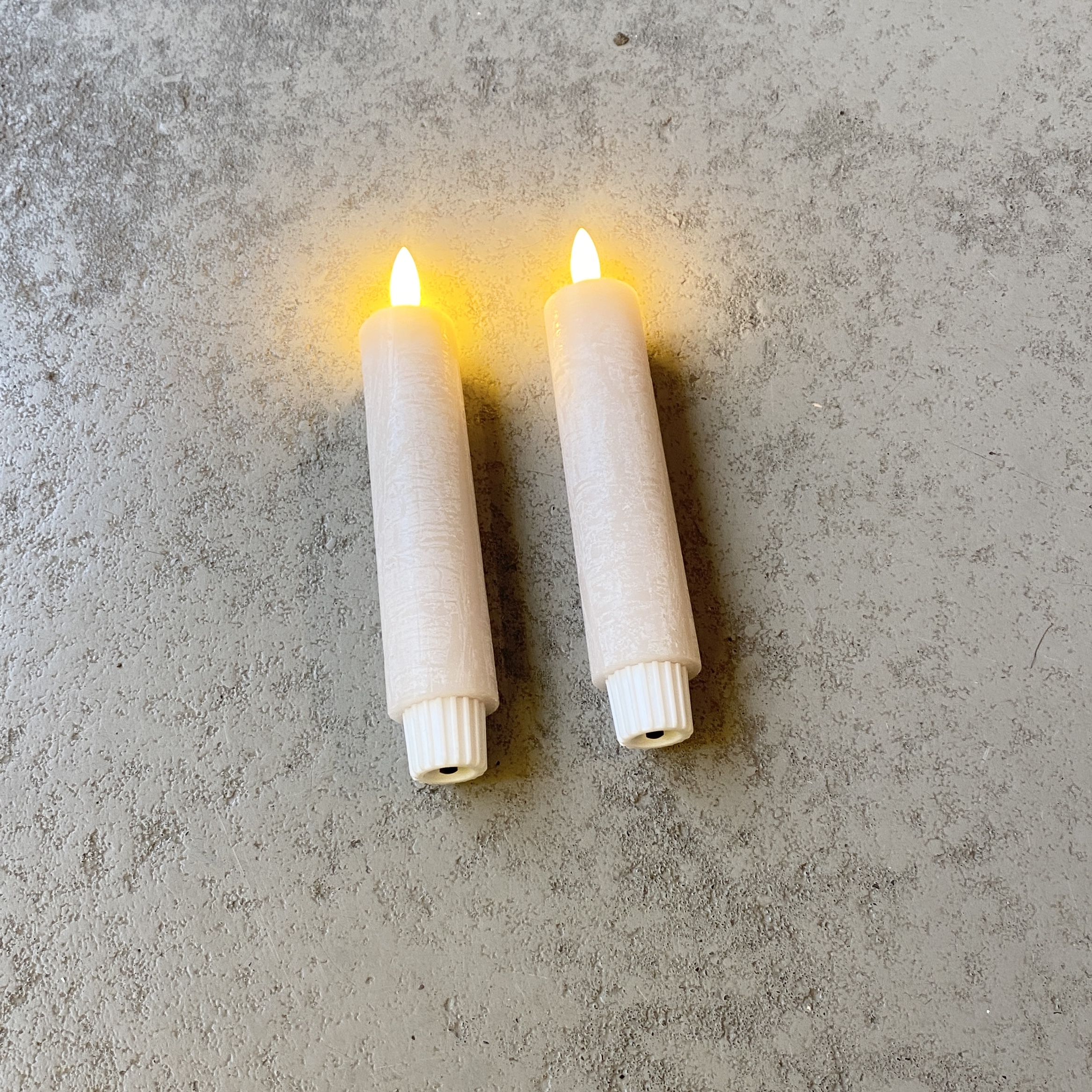 LED-Stabkerze 2er-Set, H16.5cm, beige