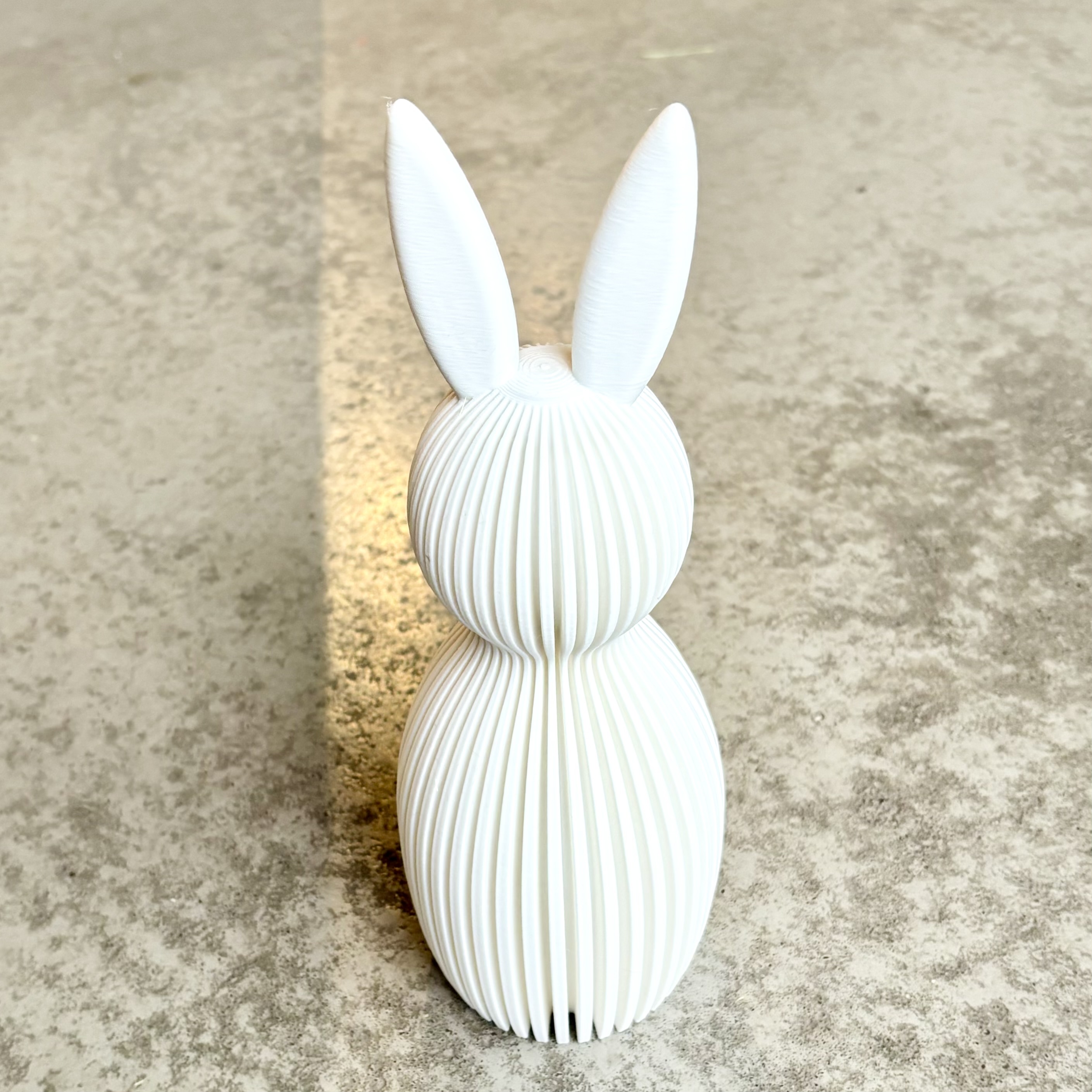 Kst.Hase"Printo"D7,5H21,5cm weiß