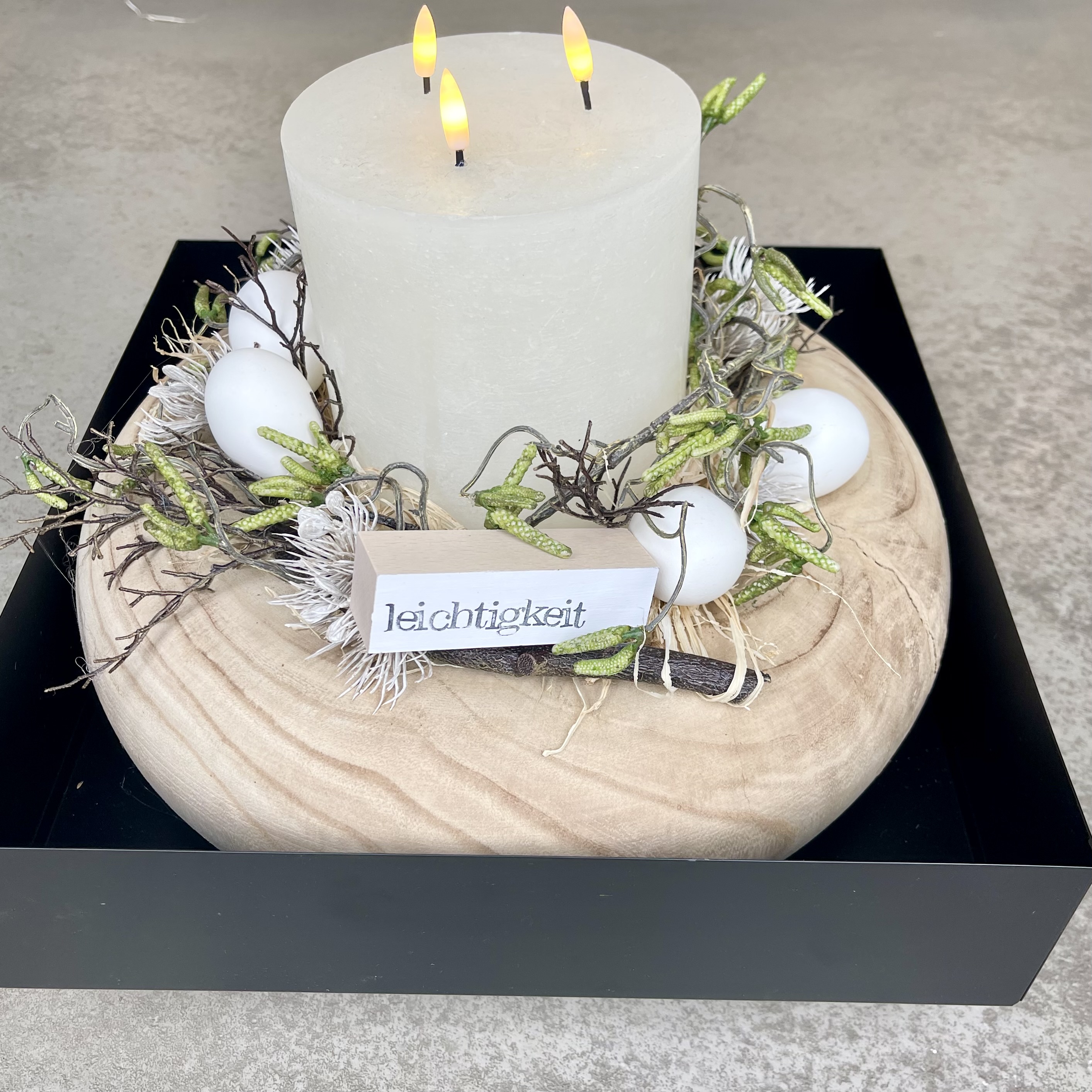 Kranz "Leichtigkeit" schwarz natur