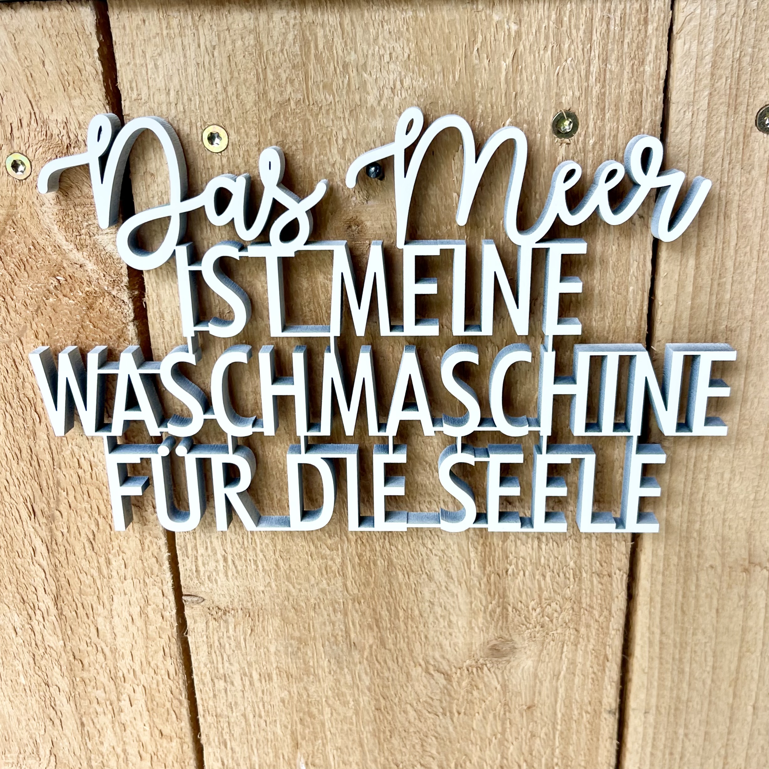 "Das Meer ist meine Waschmaschine für die Seele" Weiß