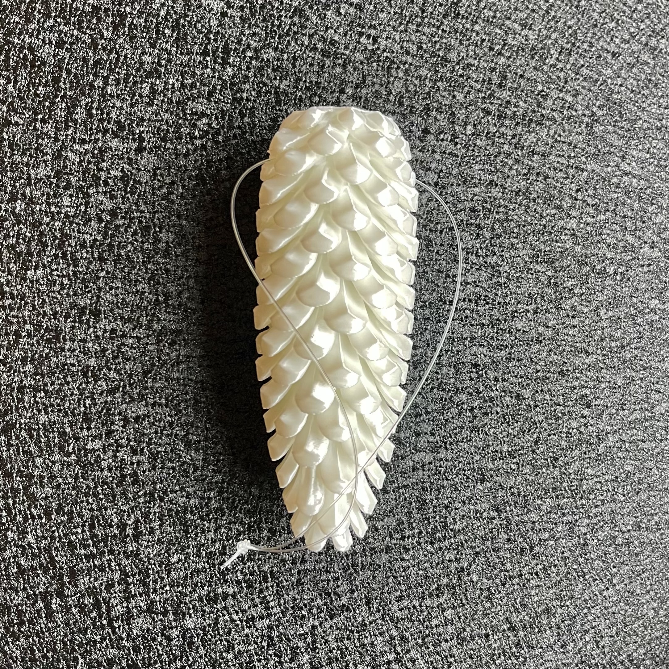 Pl.Zapfen"Jay"z.H.,D4H10cm,weiß