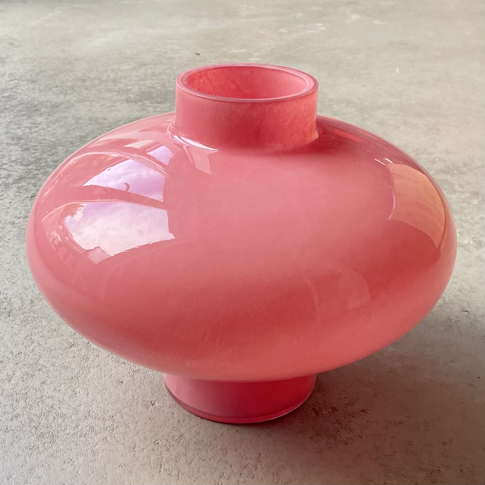 Glas-Vase "Midas" bauchig  D31cm, melone