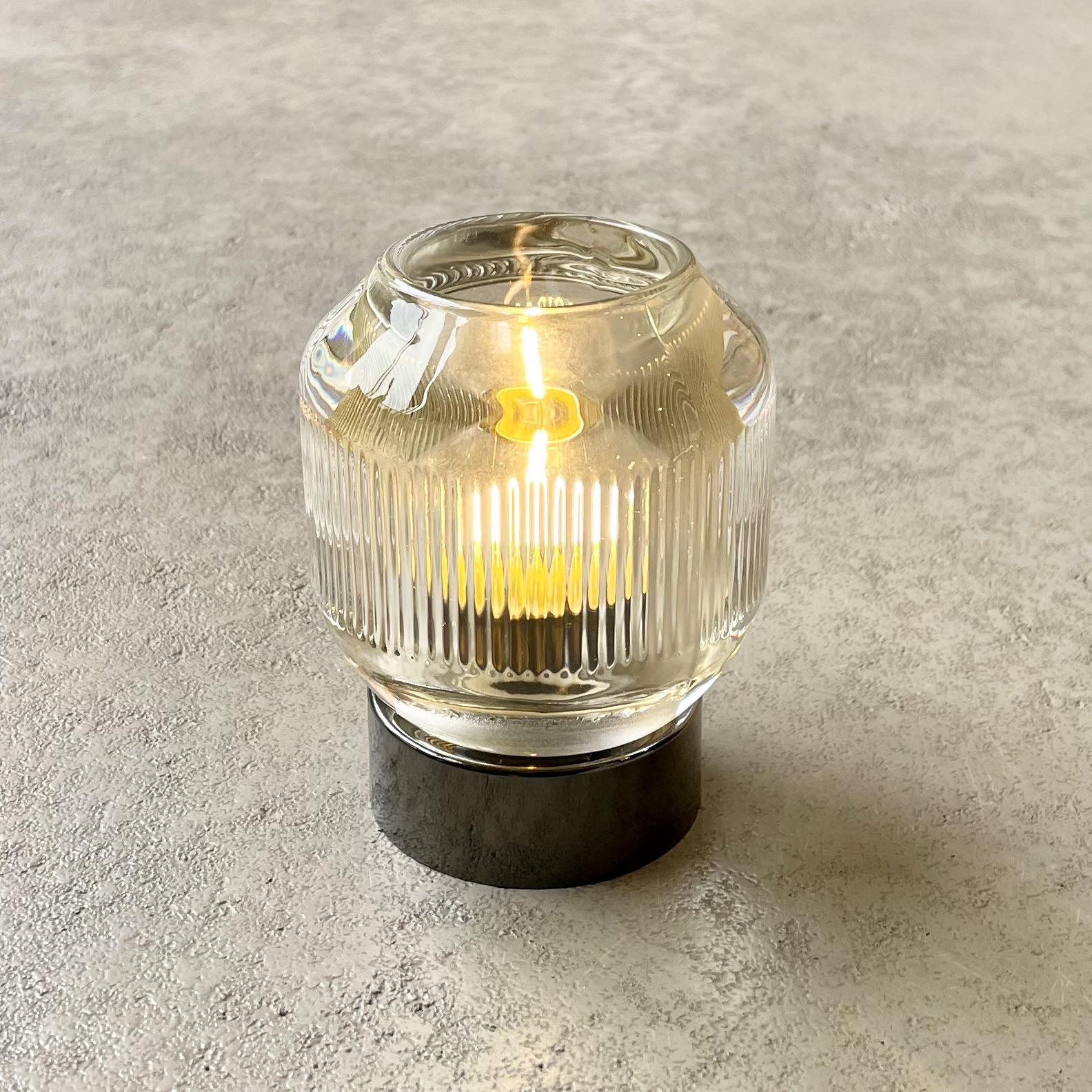 LED-Lampe "Pamina" D9cm, H11cm, sand