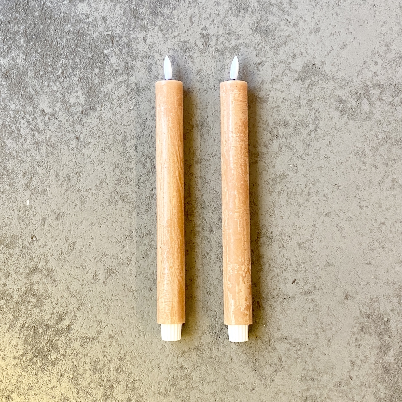 LED-Stabkerze 2er-Set, H29cm, honig