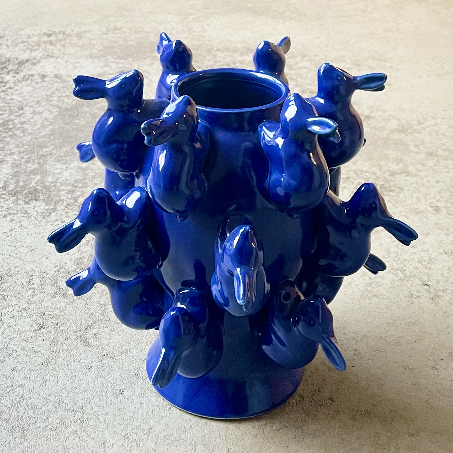 Steingut-Vase 