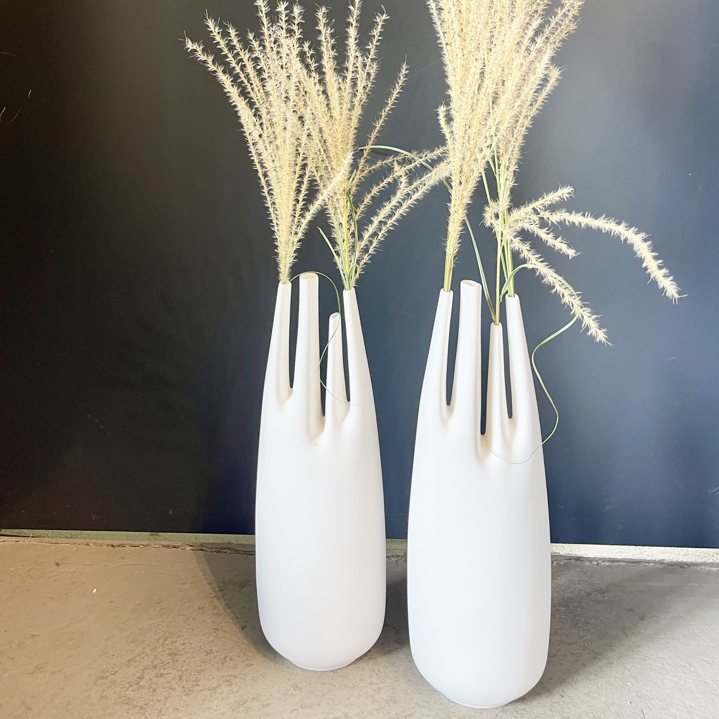 Design-Vase "RHIZOM" 4er alto weiß L12cm