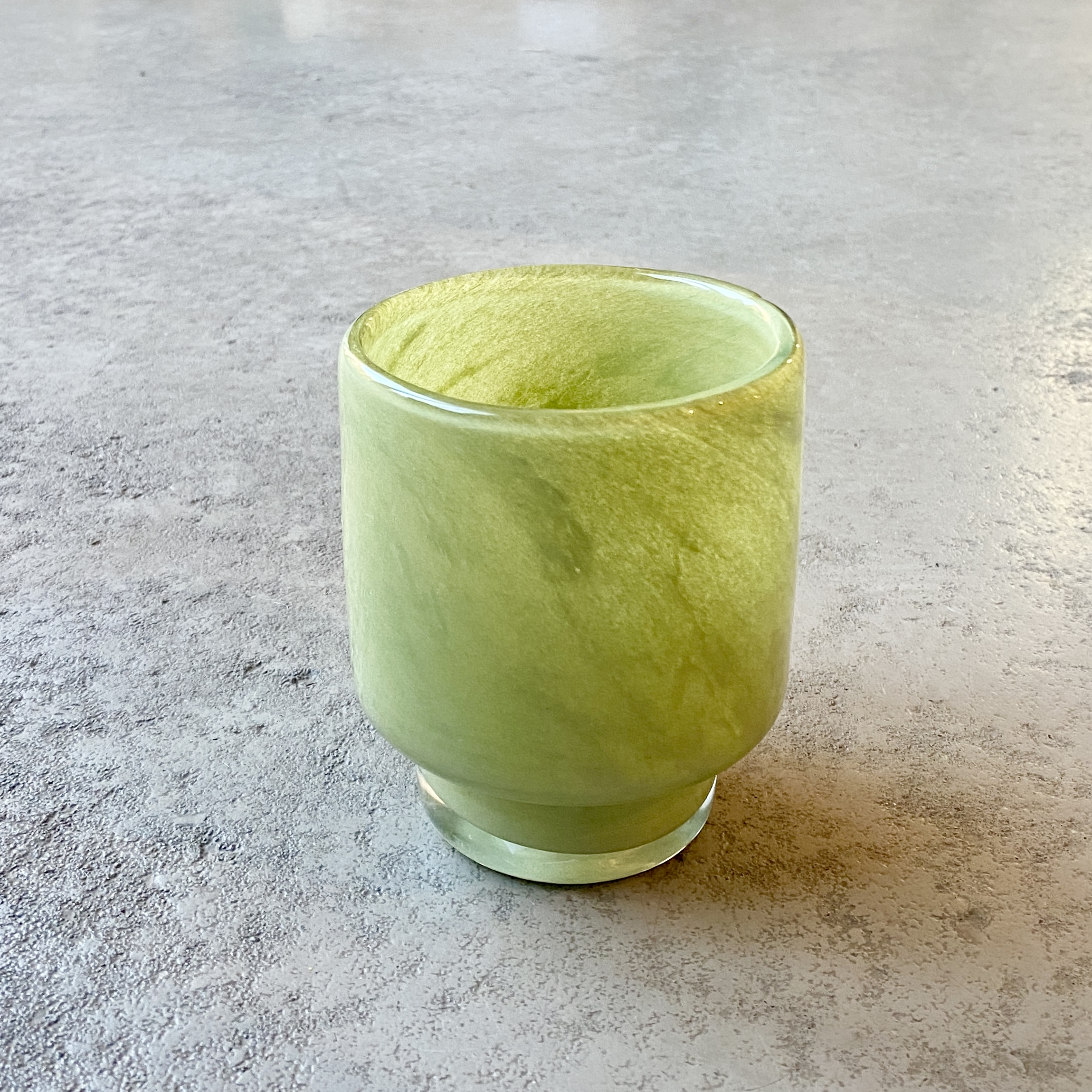 Glas Windlicht/ Vase "Midas" H12cm, hellgrün