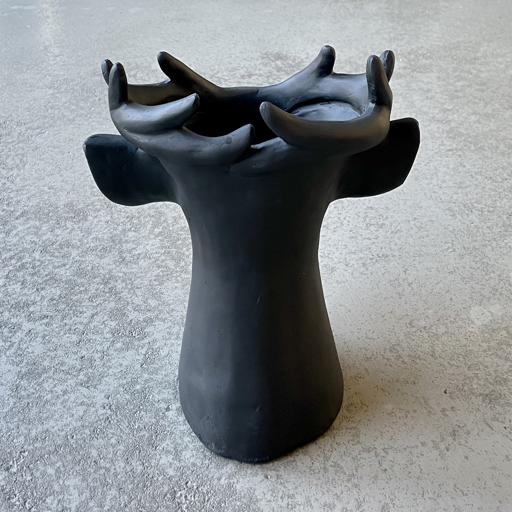 Poly-Hirschkopf "Aryn" H29cm, schwarz