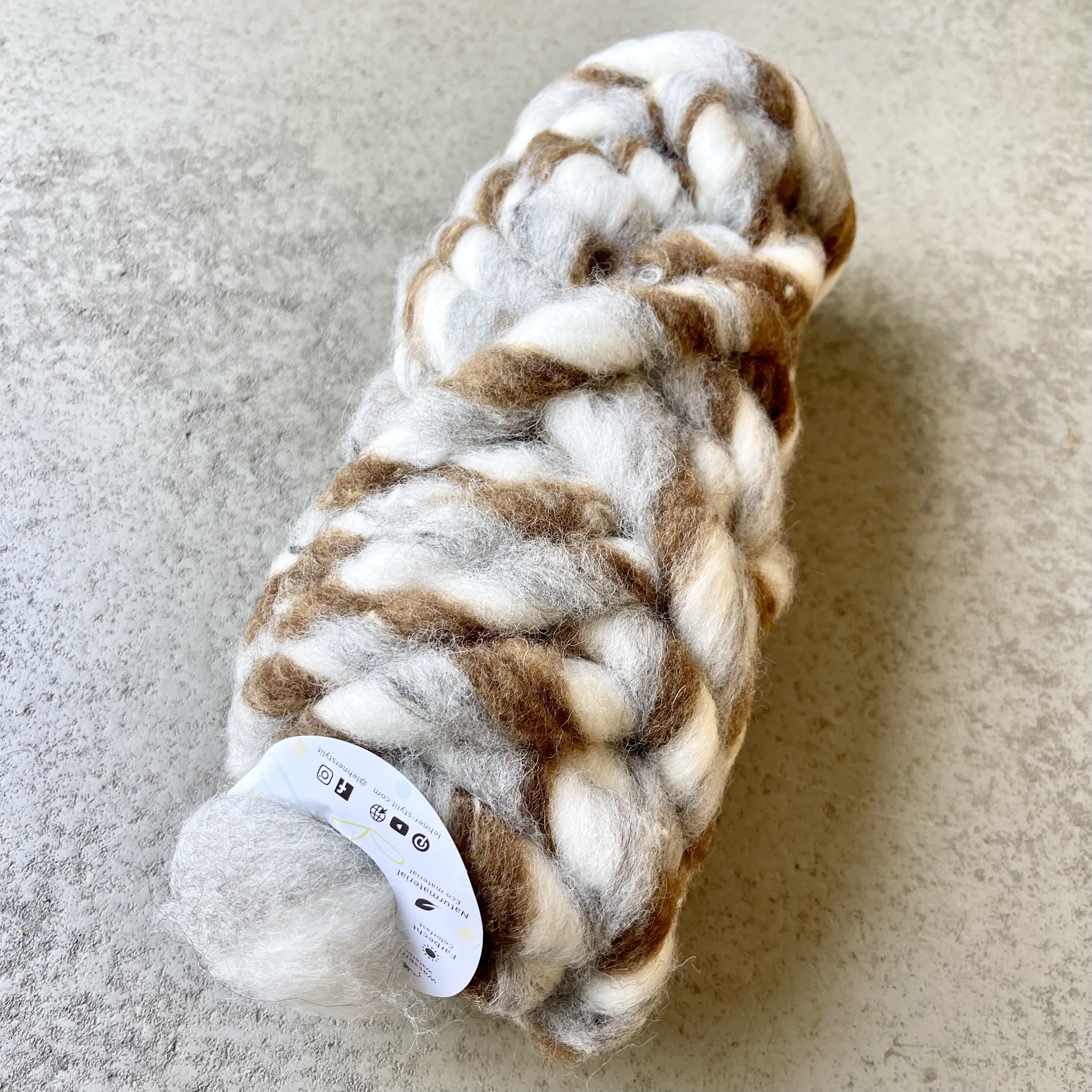 Wolllunte"Twist"3fbg.L15m,br-ws-grau