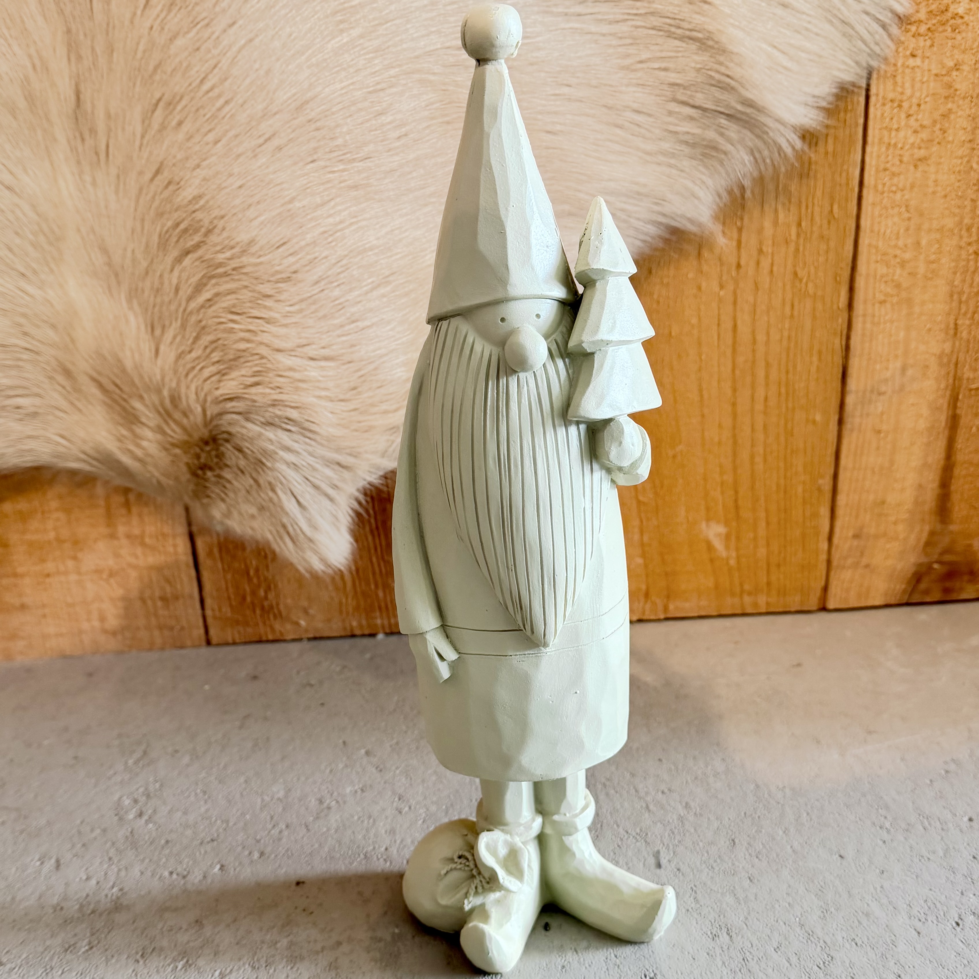 Poly Santa "Gino" Tanne, H32cm, grün
