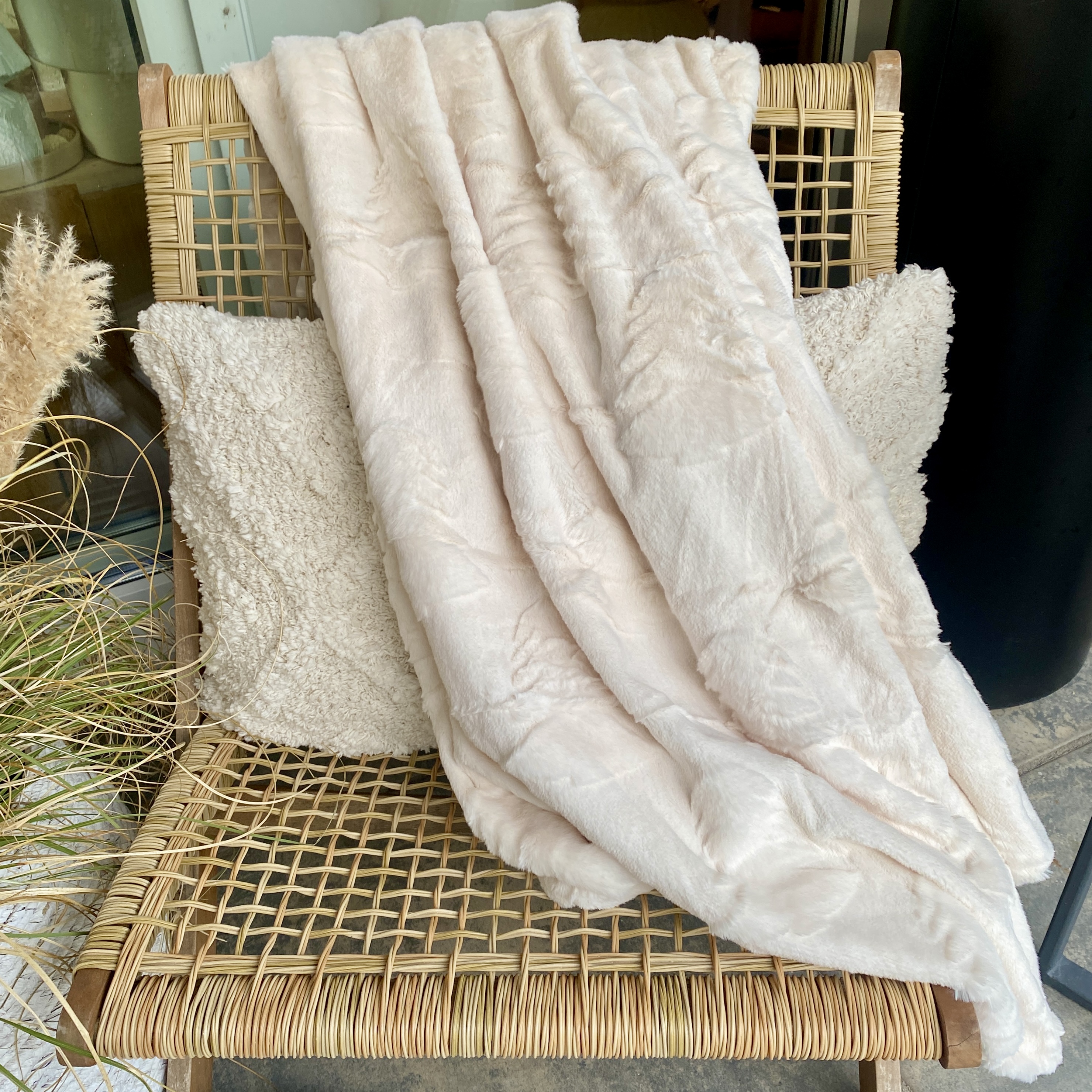 Decke Tree, 130 x 170cm, gebrochenes Weiß