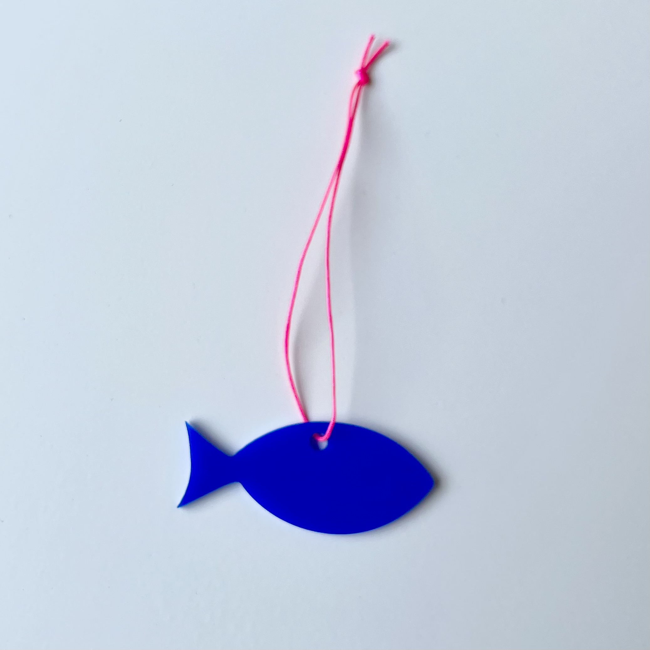 Hänger Fisch 6cm Blau blickdicht