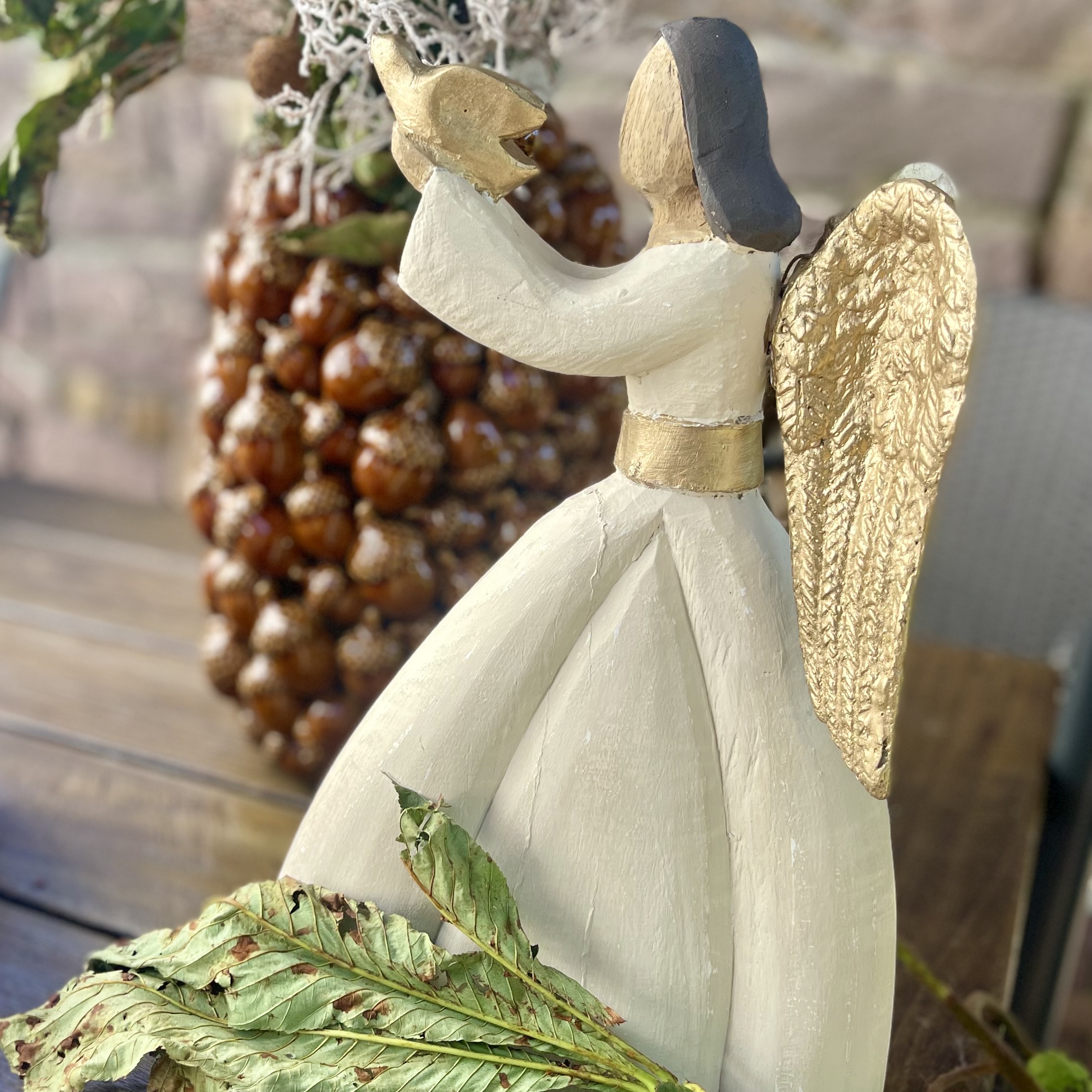 Hz.Engel "Minna", L24 H39cm, creme/gold