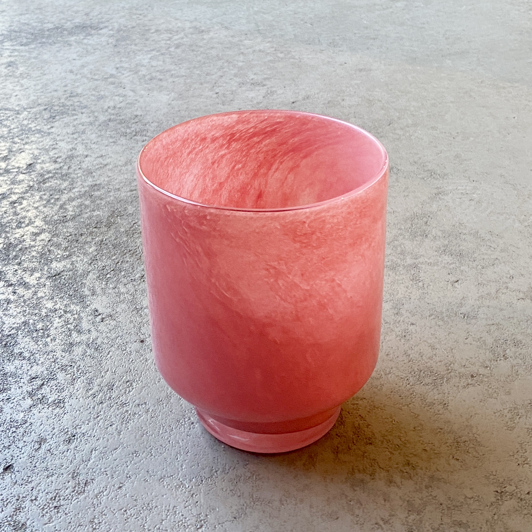 Glas Windlicht/ Vase "Midas" H15cm, melone