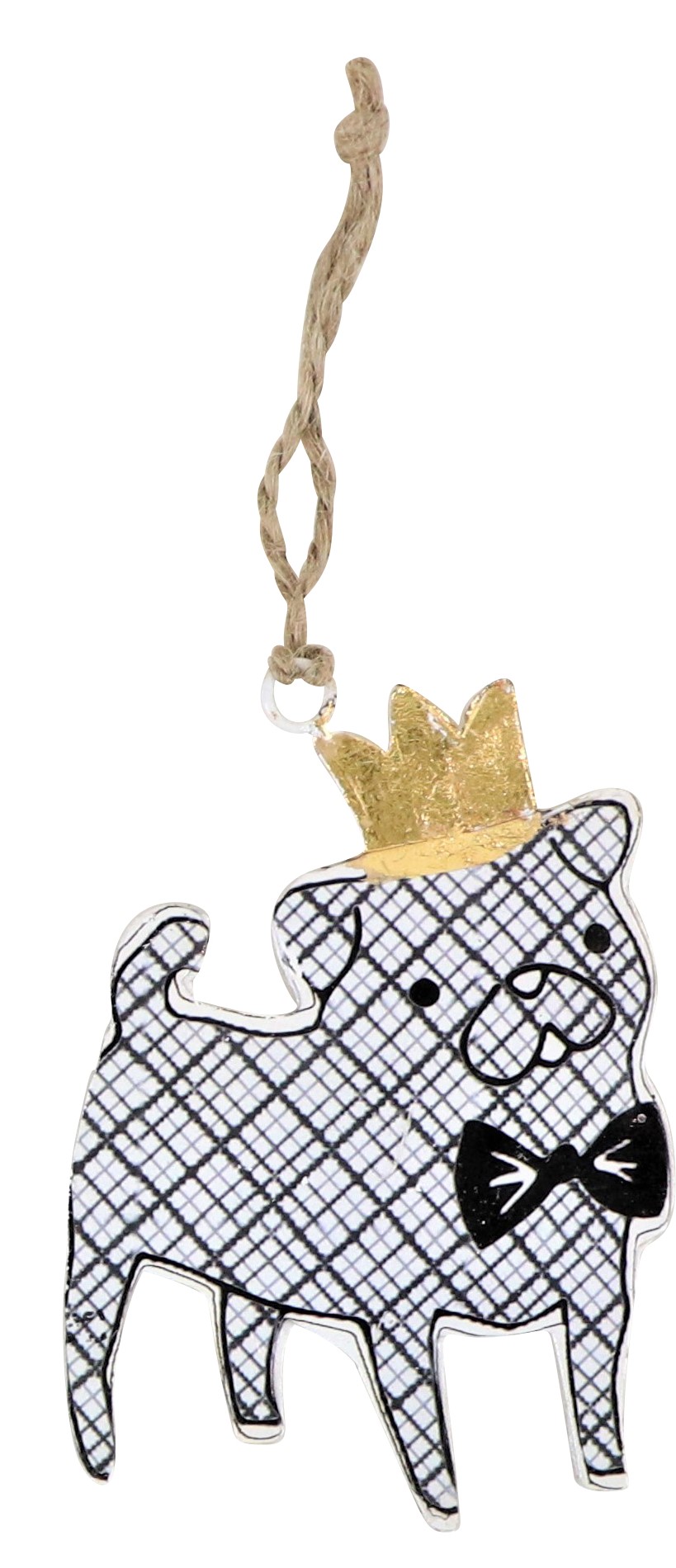 5862-karriert Zierhänger "King of Dogs" Karriert