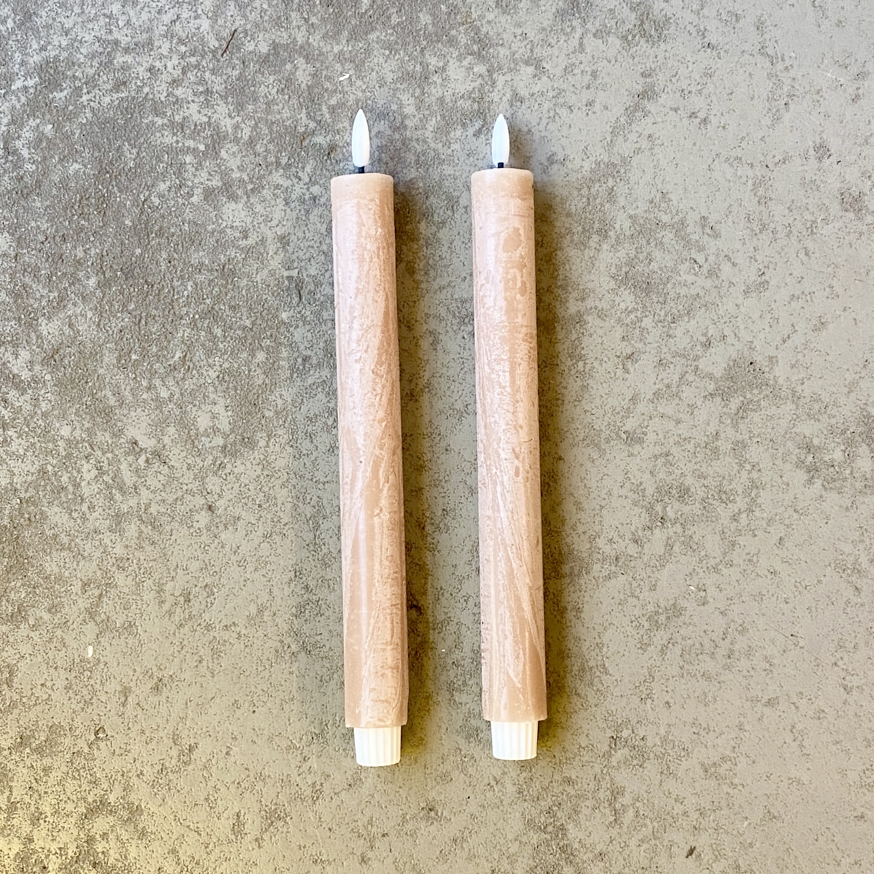 LED-Stabkerze 2er-Set, H29cm, kaffee