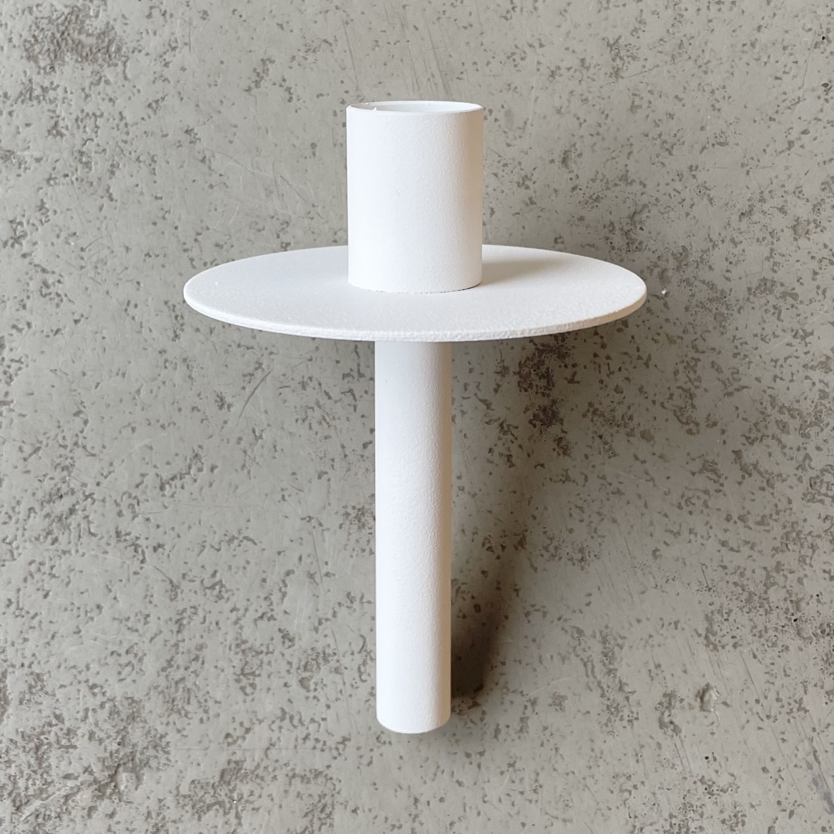 Metall-Kerzenhalter für Flasche D8cm, weiß