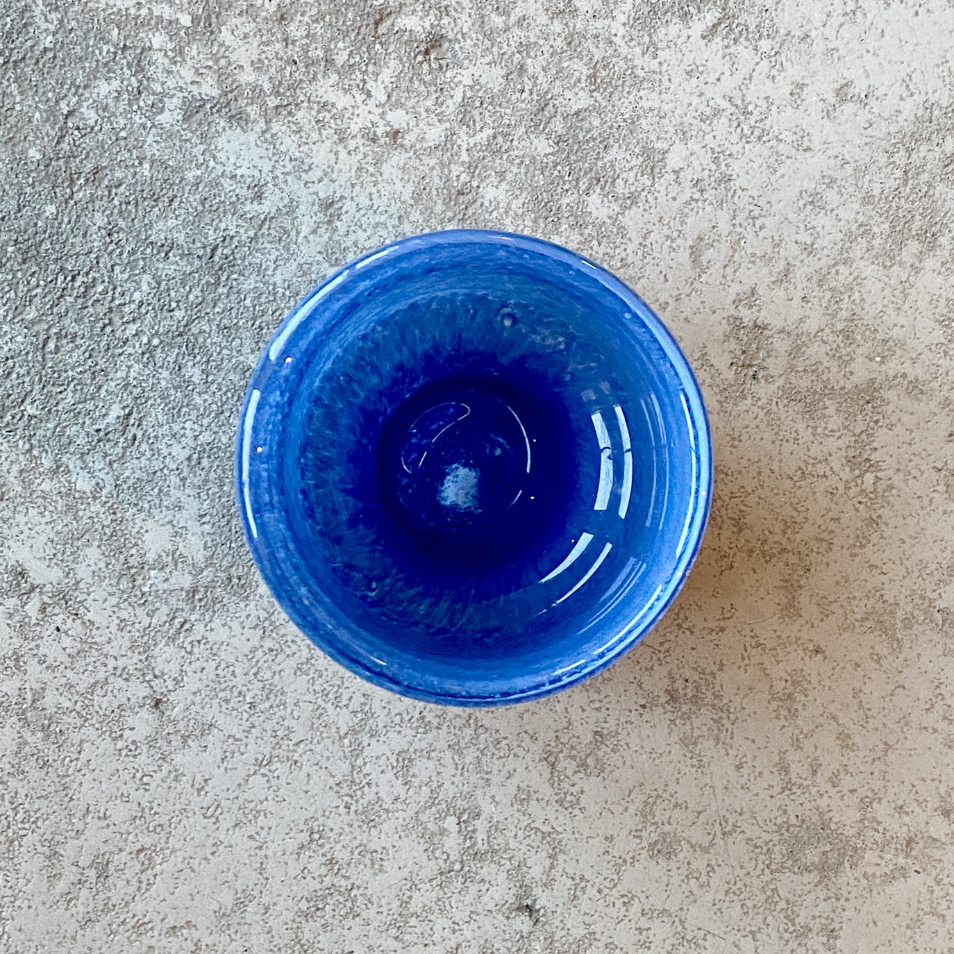 Glas Windlicht/ Vase "Midas" H15cm, blau